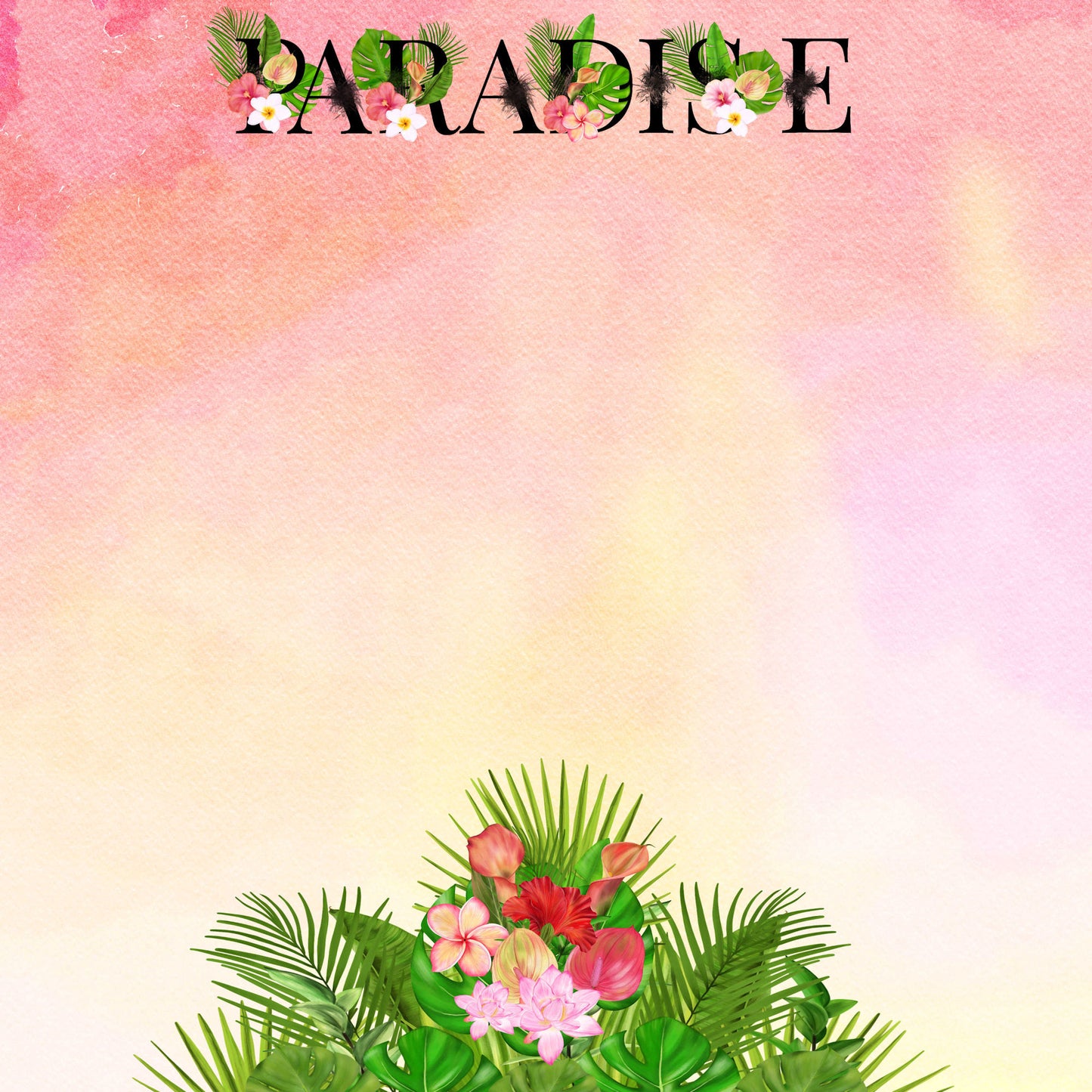 Exotic Tropics Collection Paradise 12 x 12 Double-Sided Scrapbook Paper - 15 Pack