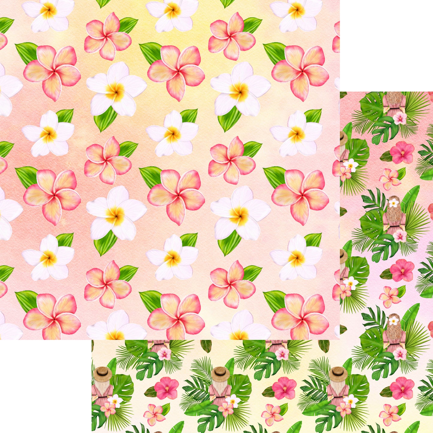 Exotic Tropics 12 x 12 Scrapbook Paper Pack & Embellishment Kit - 3 Kits