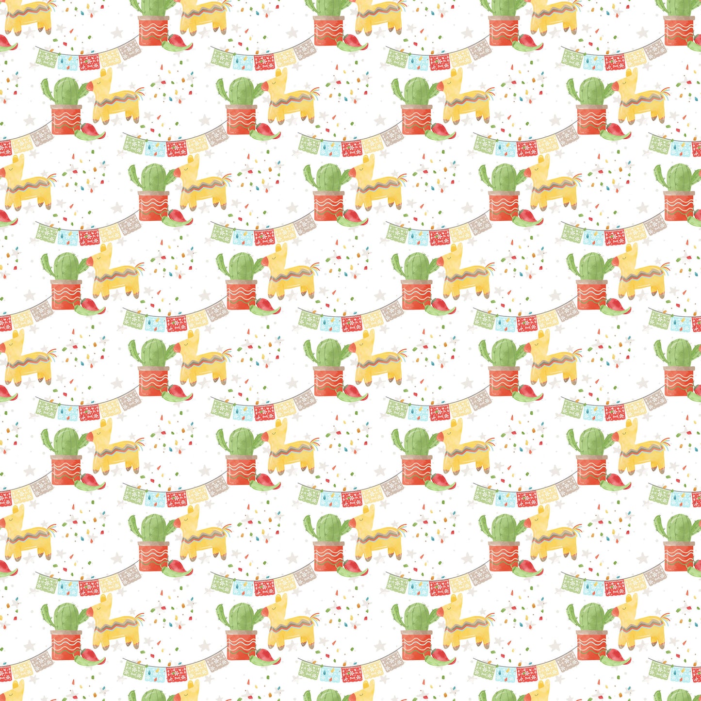 Fiesta Collection Cactus 12 x 12 Double-Sided Scrapbook Paper - 15 Pack