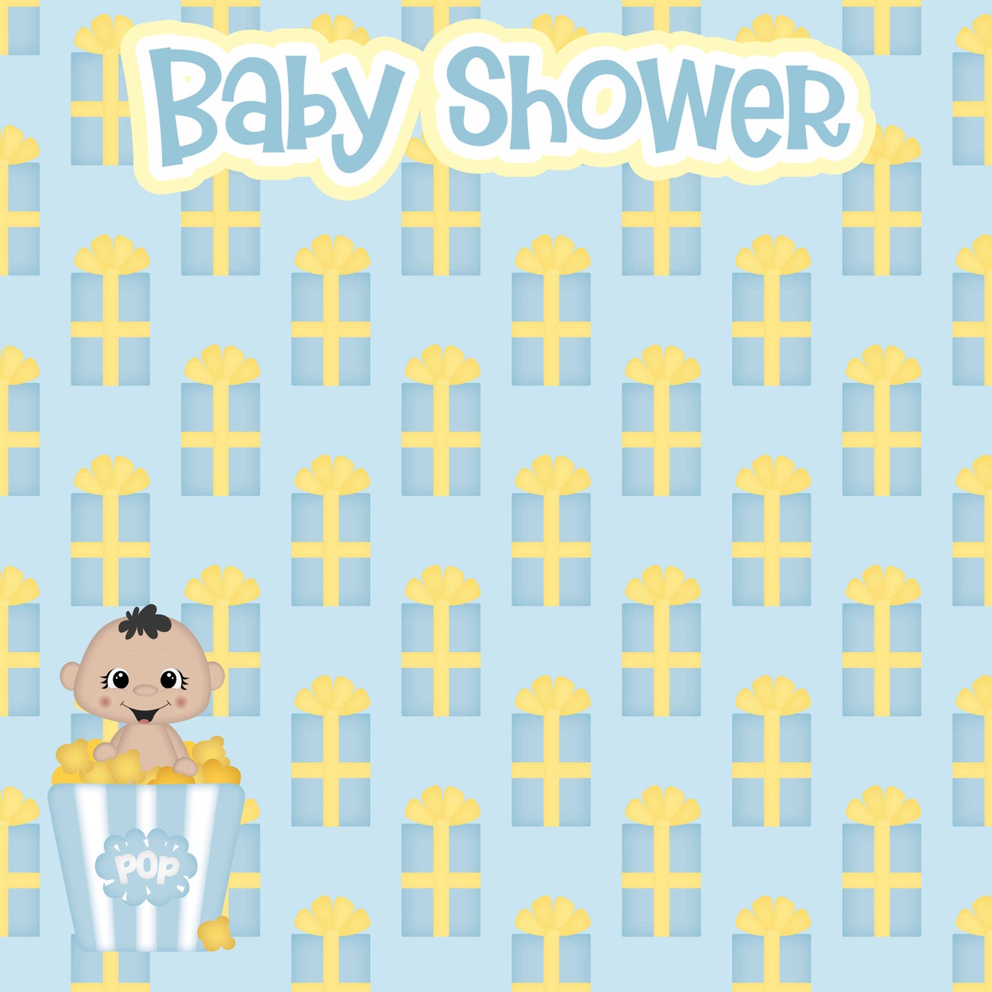 Ready To Pop Collection Baby Shower Boy 12 x 12 Double-Sided Scrapbook Paper - 15 Pack