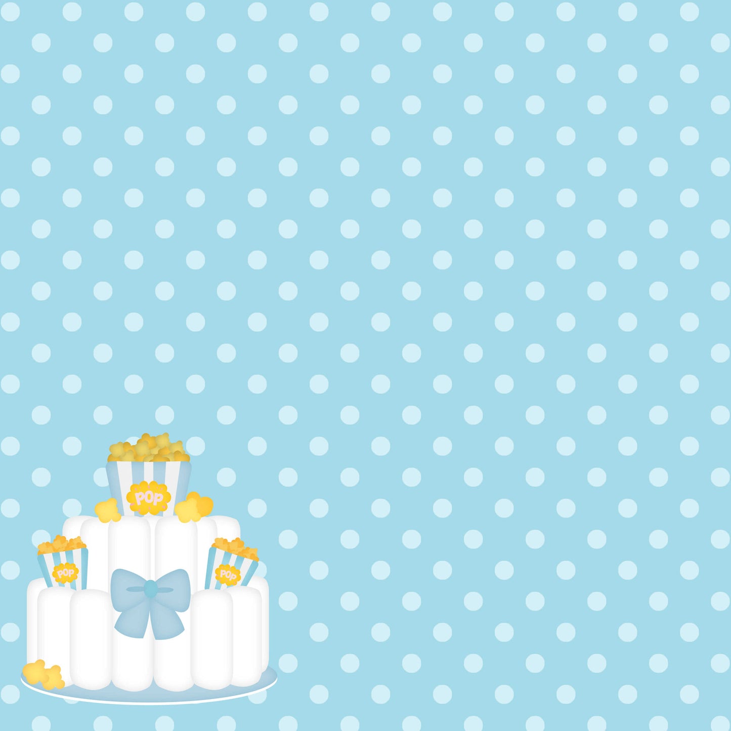 Ready To Pop Collection Diaper Cake 12 x 12 Double-Sided Scrapbook Paper - 15 Pack