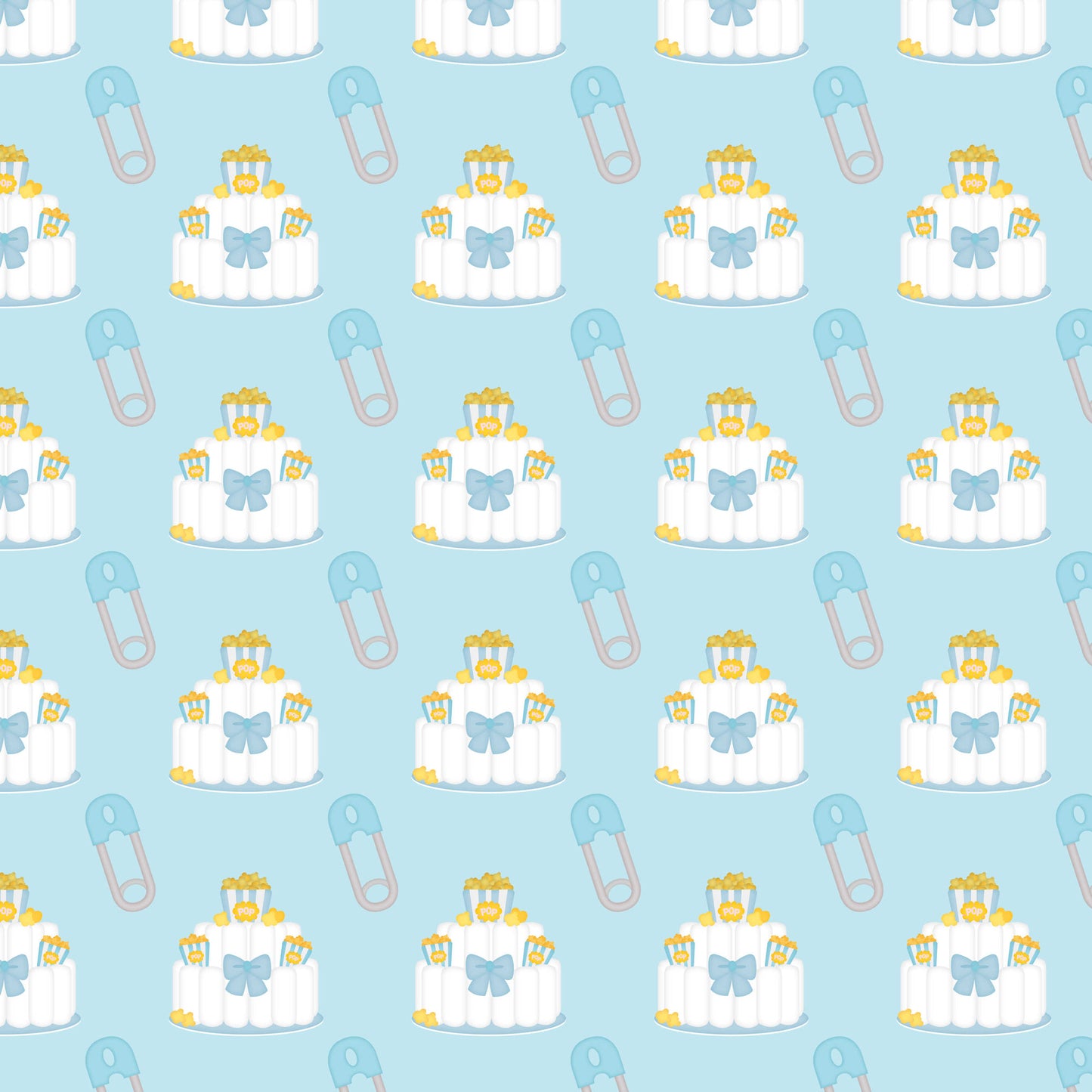 Ready To Pop Collection Diaper Cake 12 x 12 Double-Sided Scrapbook Paper - 15 Pack