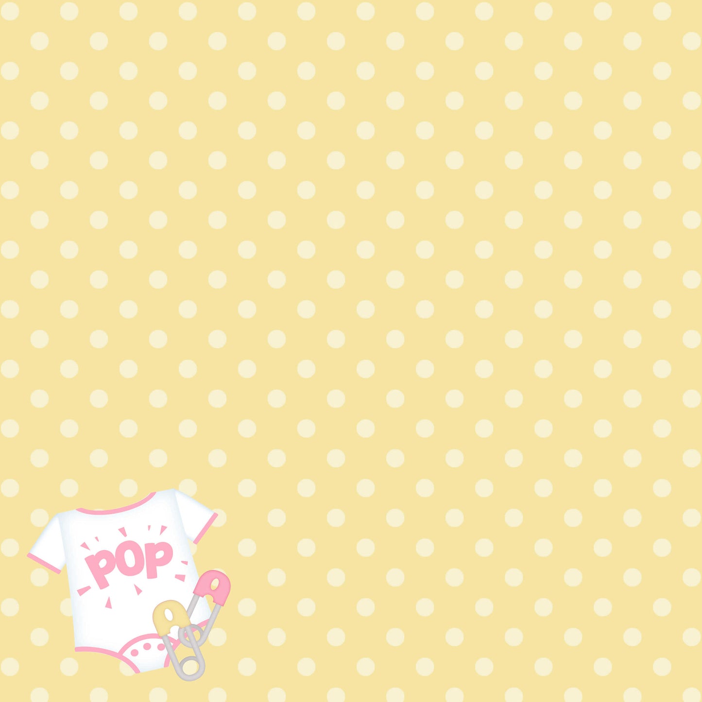 Ready To Pop Collection Onesie Girl 12 x 12 Double-Sided Scrapbook Paper - 15 Pack