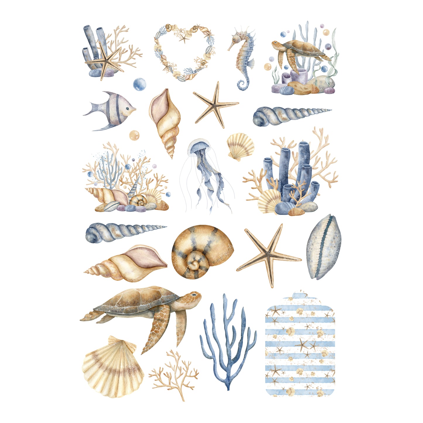 Seaside Dreams Collection Laser Cut Scrapbook Ephemera Embellishments by SSC Designs - 3 Packs