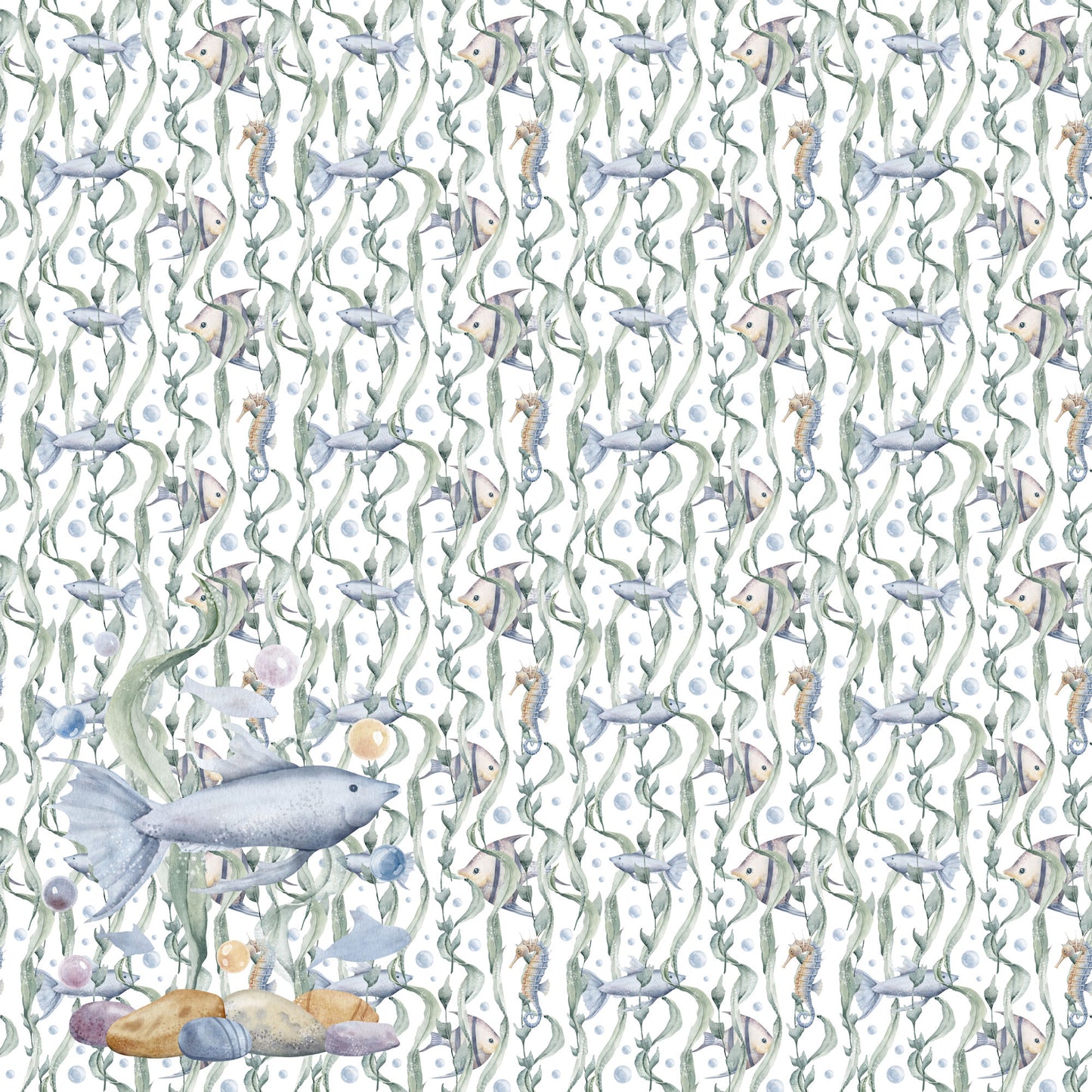 Seaside Dreams Collection Ocean 12 x 12 Double-Sided Scrapbook Paper by SSC Designs - 15 Pack
