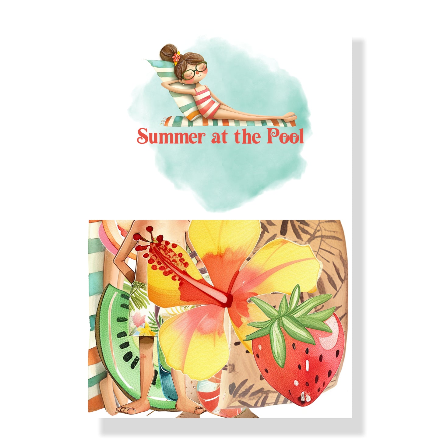 Summer At The Pool Collection Laser Cut Scrapbook Ephemera Embellishments by SSC Designs - 3 Packs