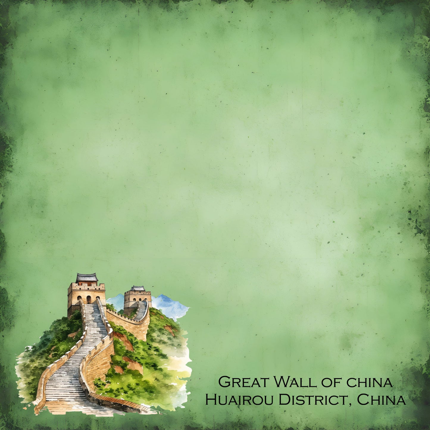 Seven Wonders Collection Great Wall of China 12 x 12 Double-Sided Scrapbook Paper by SSC Designs - 15 Pack