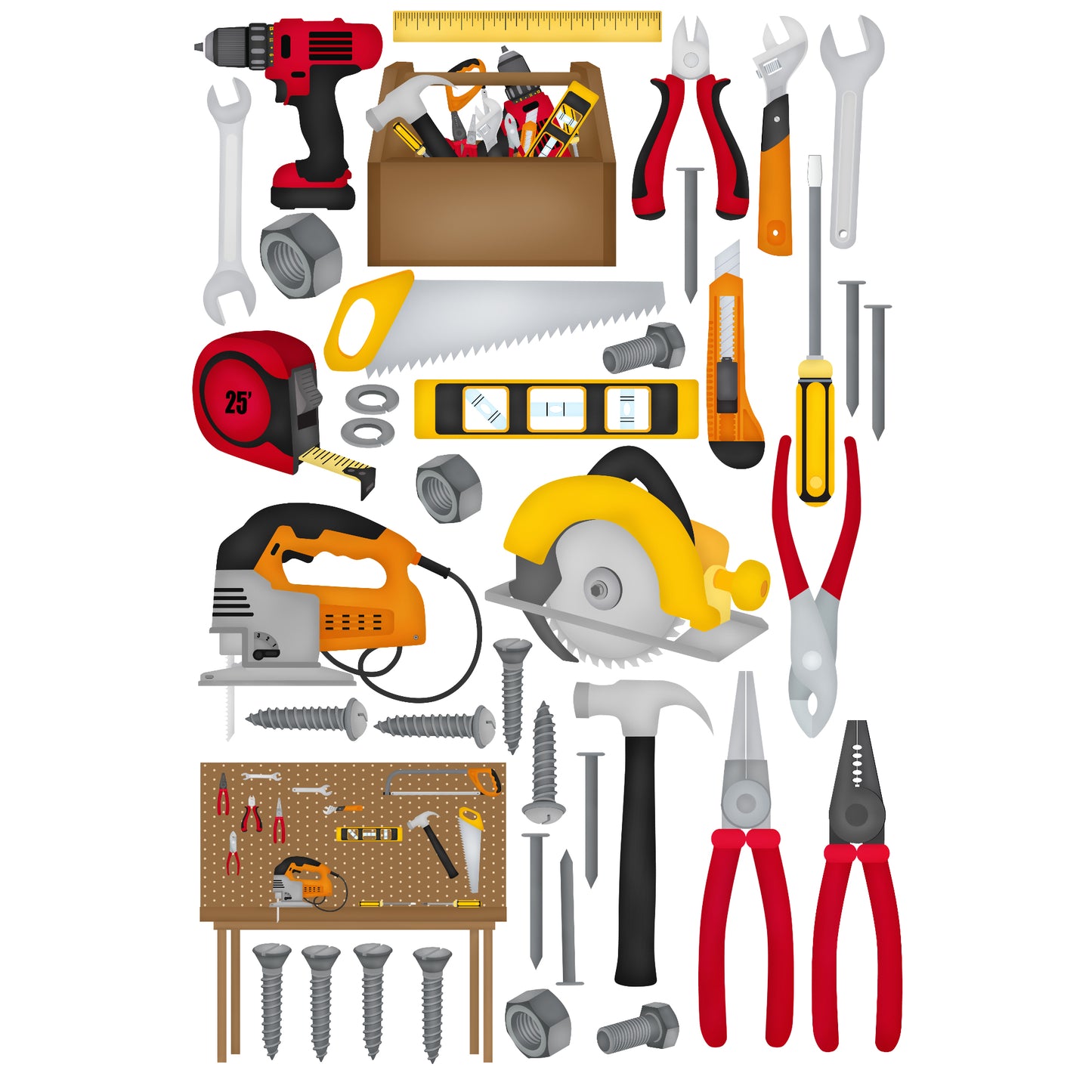 Toolbox Time Collection Laser Cut Ephemera Embellishments - 3 Packs