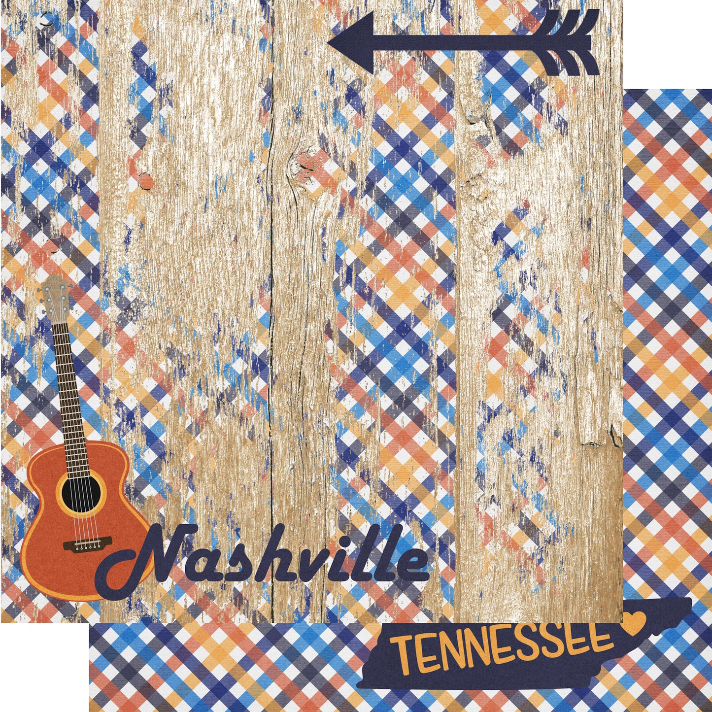Tennessee Collection Nashville 12 x 12 Double-Sided Scrapbook Paper by SSC Designs - 15 Pack