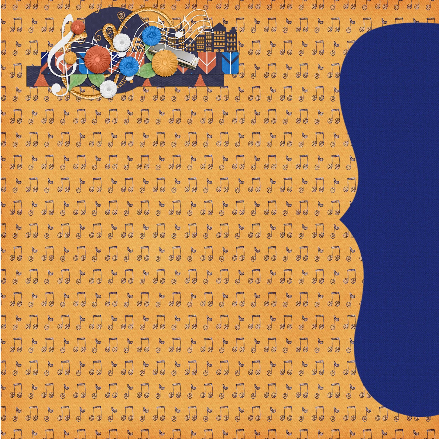 Tennessee Collection Music City 12 x 12 Double-Sided Scrapbook Paper by SSC Designs - 15 Pack