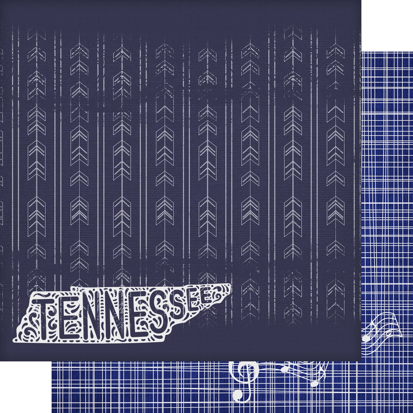 Tennessee Collection Tennessee State 12 x 12 Double-Sided Scrapbook Paper by SSC Designs - 15 Pack