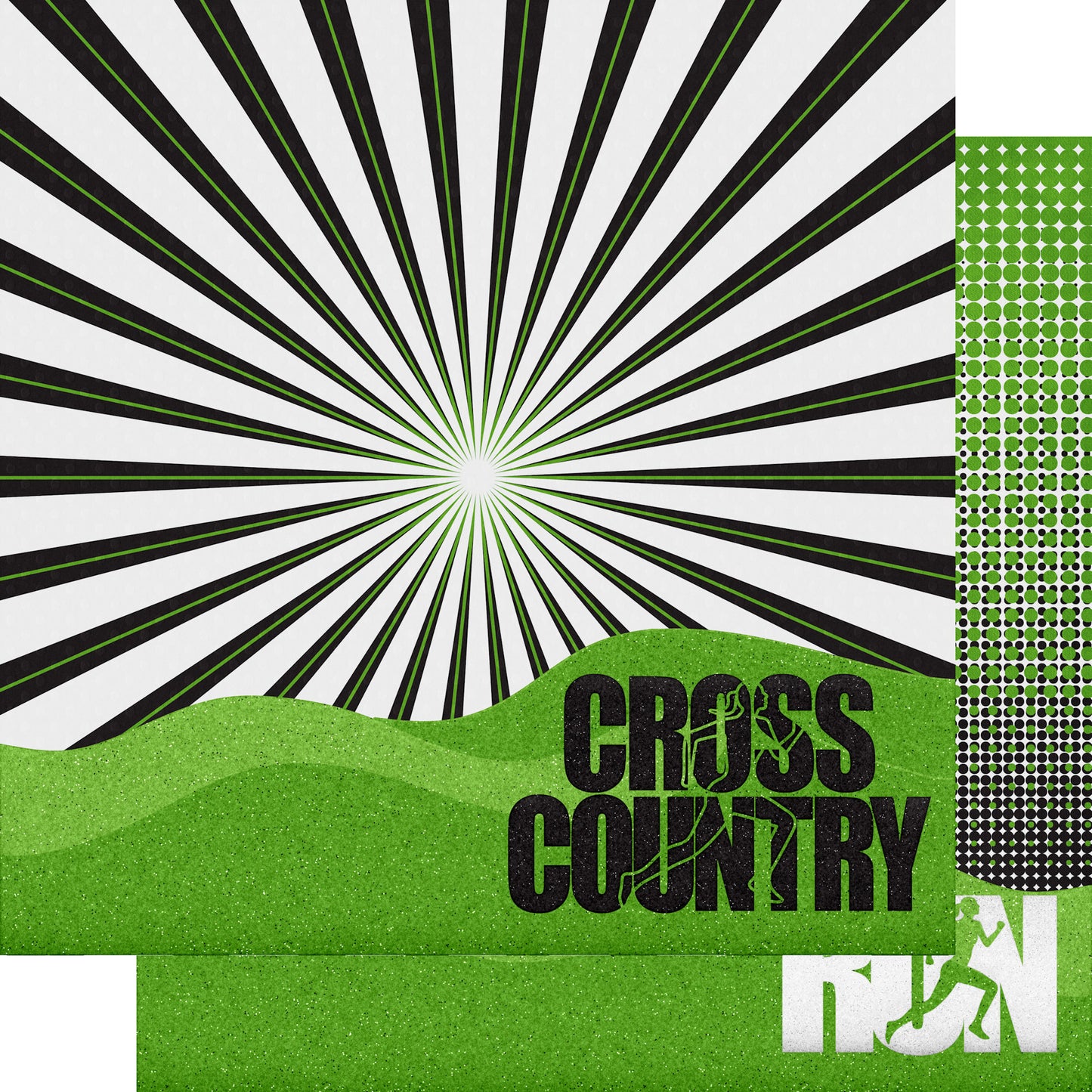 Track & Field Collection Cross Country 12 x 12 Double-Sided Scrapbook Paper by SSC Designs - 15 Pack
