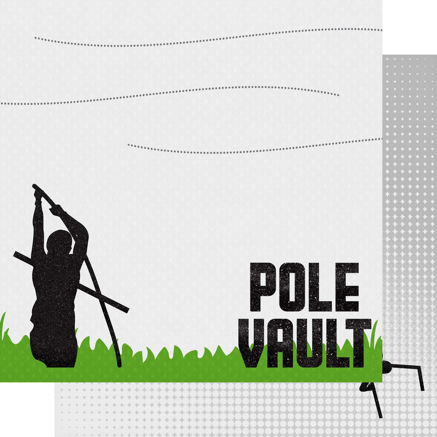 Track & Field Collection Pole Vault 12 x 12 Double-Sided Scrapbook Paper by SSC Designs - 15 Pack
