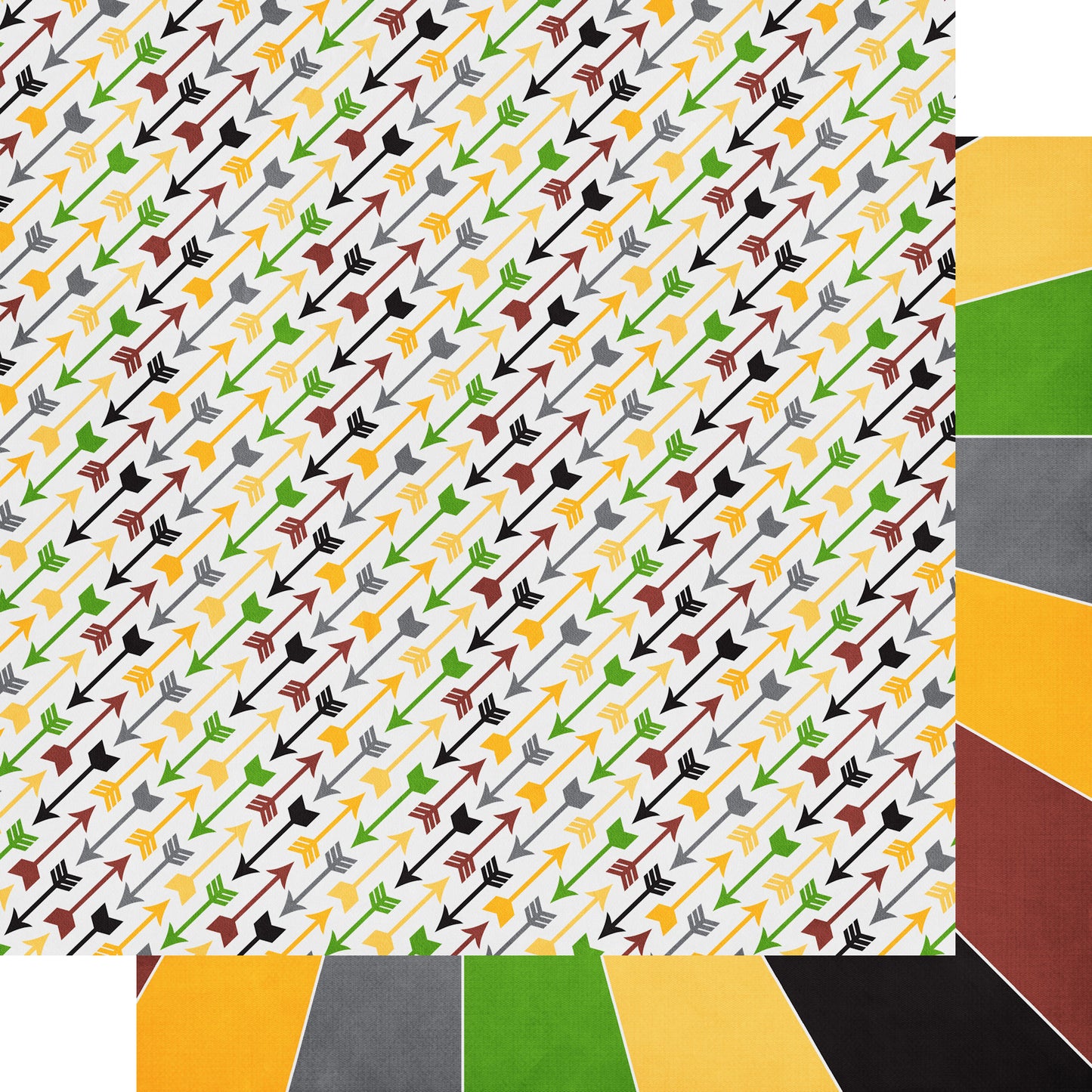 Track & Field Collection Follow The Arrows 12 x 12 Double-Sided Scrapbook Paper by SSC Designs - 15 Pack
