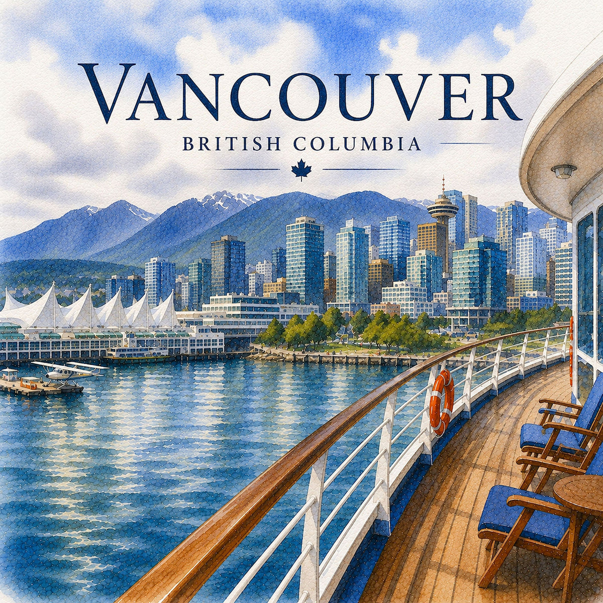 Watercolor Alaska Collection Vancouver 12 x 12 Double-Sided Scrapbook Paper by SSC Designs - 15 Pack