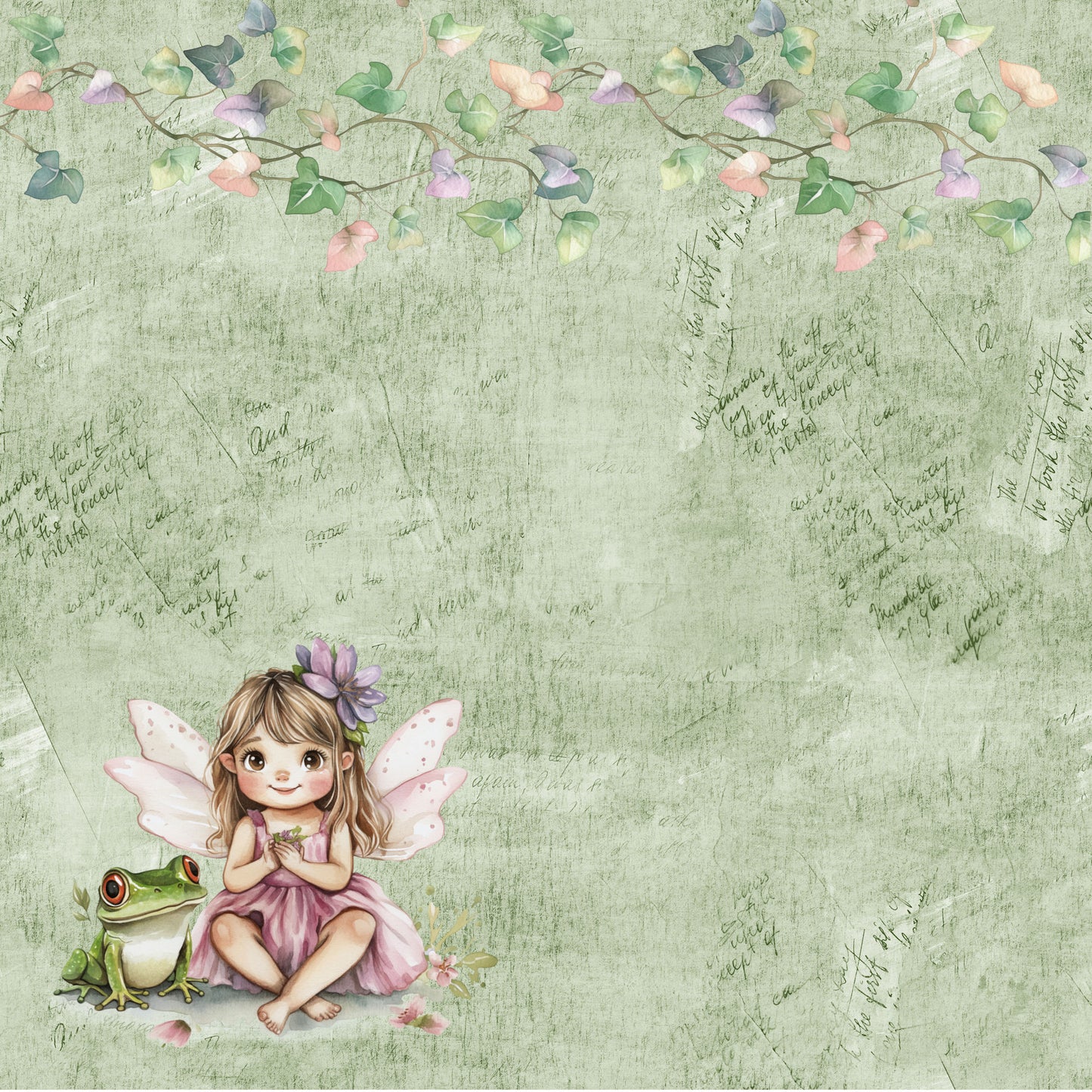 Woodland Fairies Collection Forest Friends 12 x 12 Double-Sided Scrapbook Paper by SSC Designs - 15 Pack