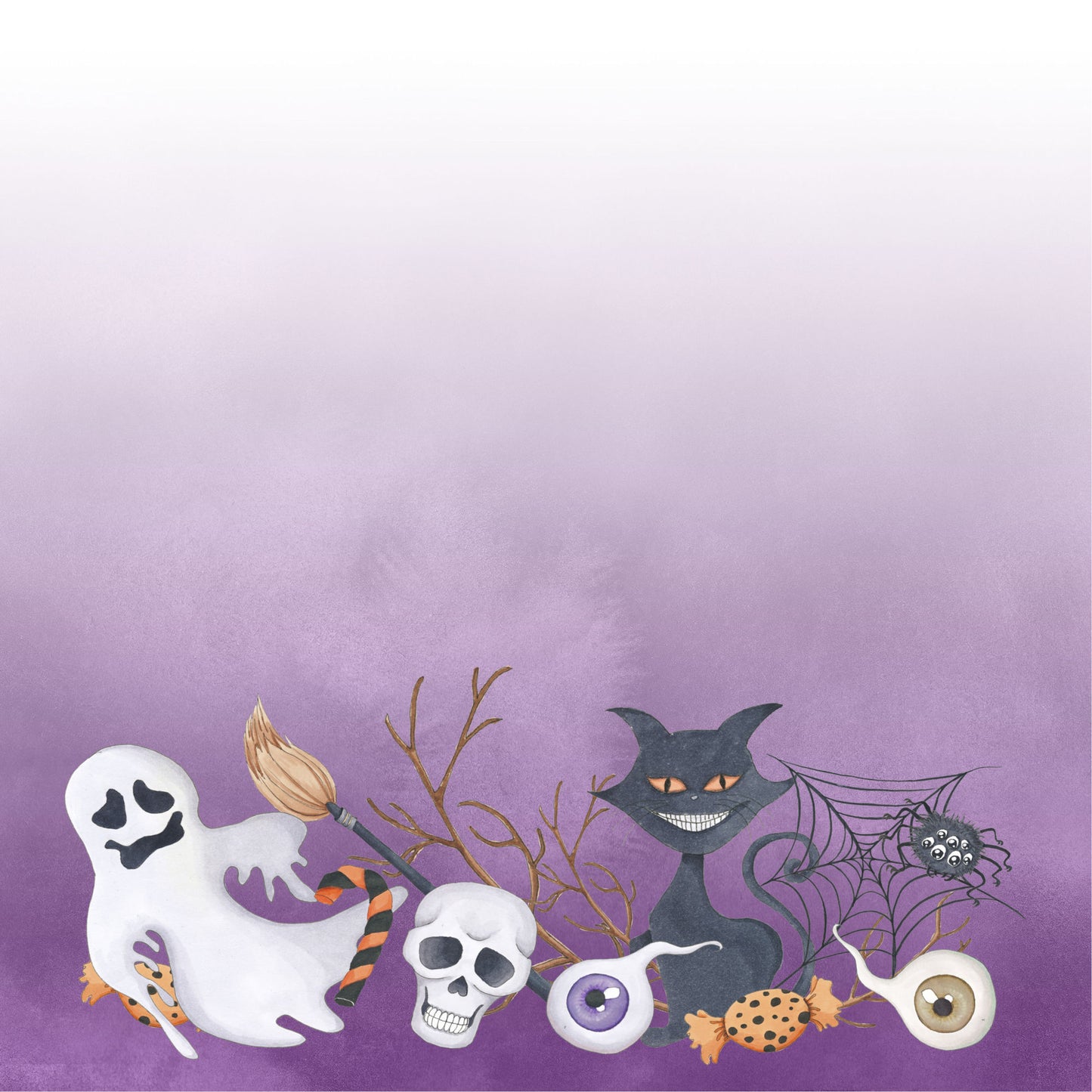 Witch, Please! Collection Creepy Collage 12 x 12 Double-Sided Scrapbook Paper by SSC Designs - 15 Pack