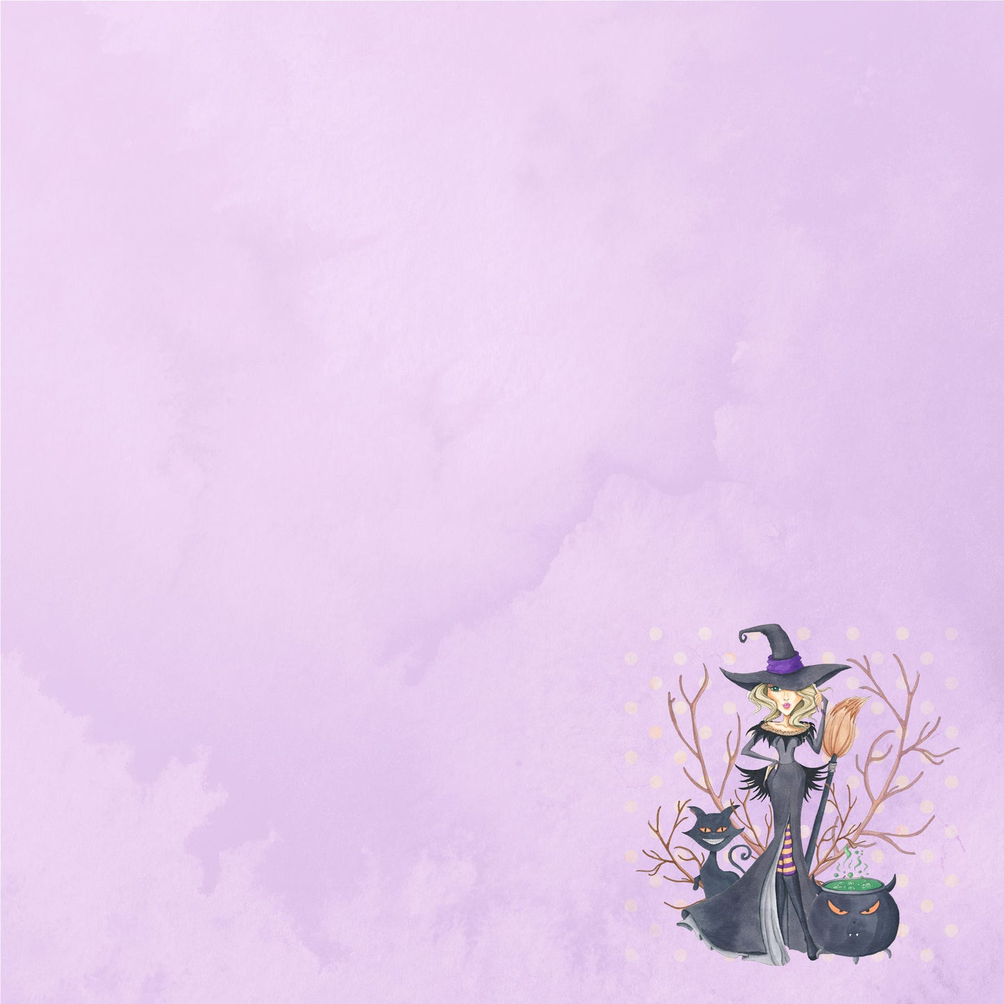 Witch, Please! Collection Bad Witches 12 x 12 Double-Sided Scrapbook Paper by SSC Designs - 15 Pack