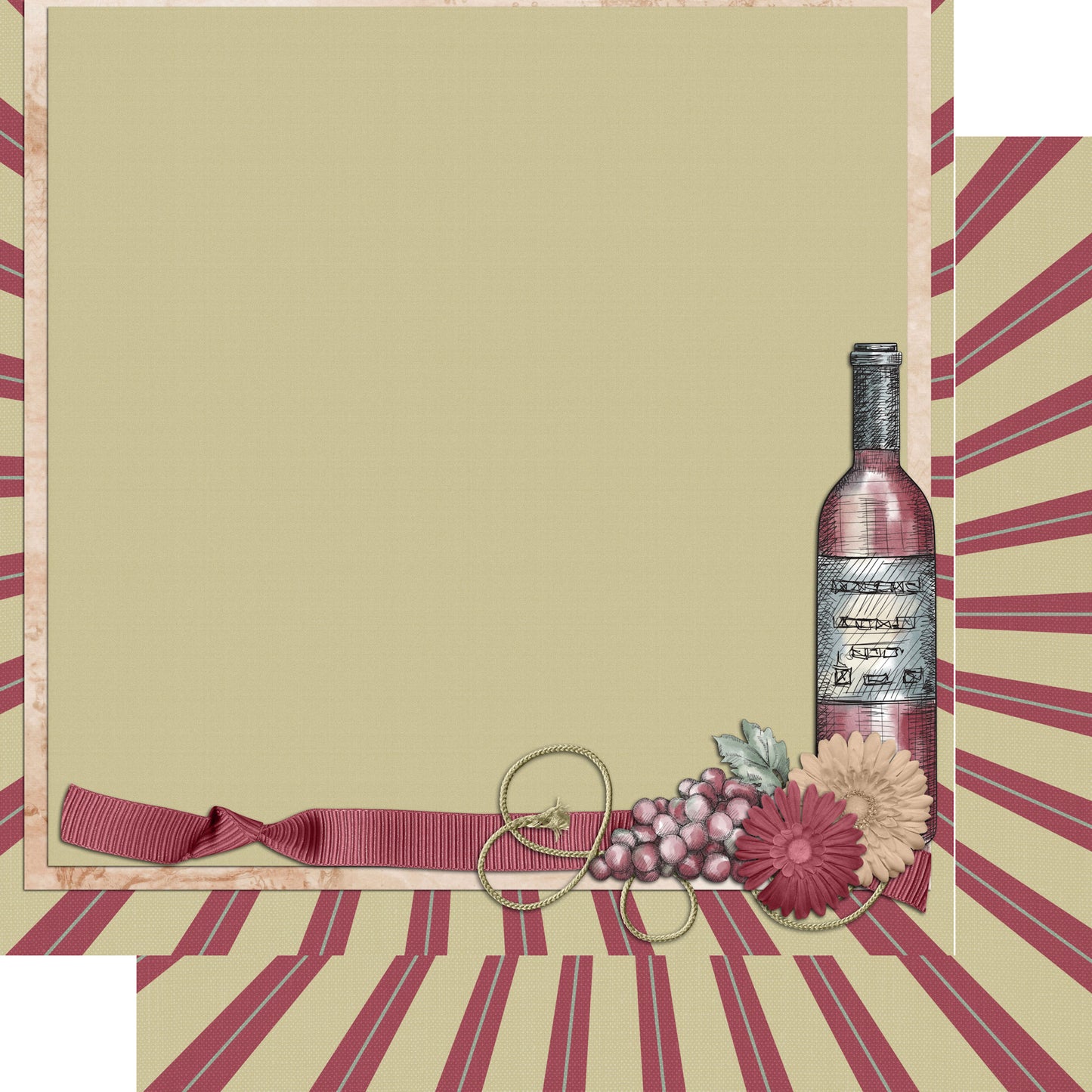 Wine Time 12 x 12 Scrapbook Paper & Embellishment Kit by SSC Designs - 3 Kits