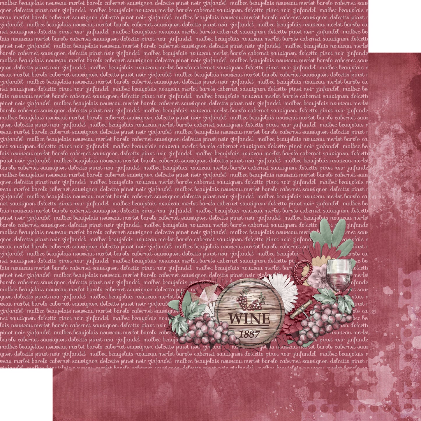 Wine Time 12 x 12 Scrapbook Paper & Embellishment Kit by SSC Designs - 3 Kits