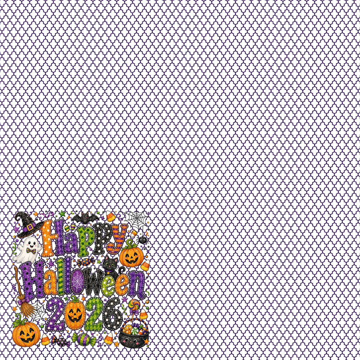 Yearly Holidays 2026 Collection Happy Halloween 12 x 12 Double-Sided Scrapbook Paper by SSC Designs - 15 Pack
