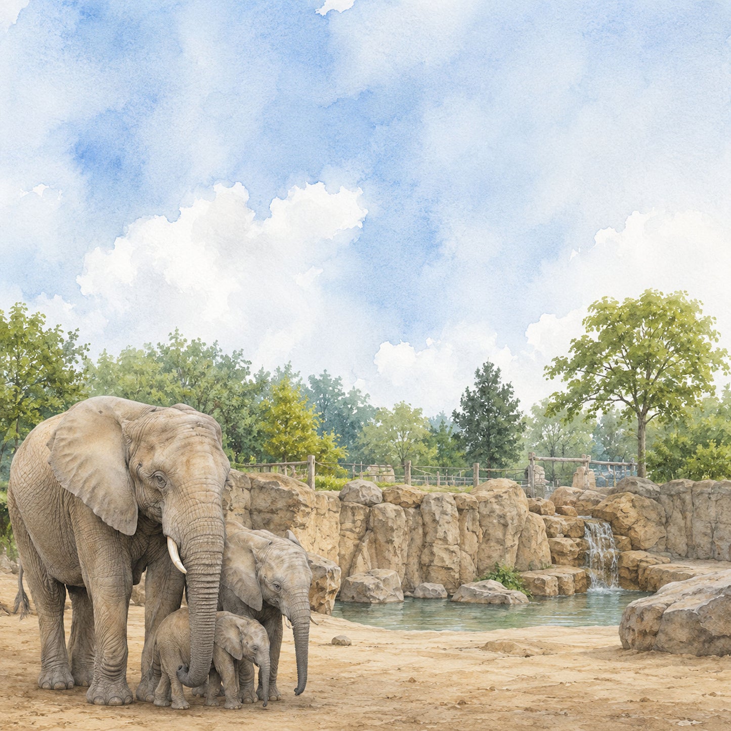 Zoo Adventures Collection Elephant Adventures 12 x 12 Double-Sided Scrapbook Paper by SSC Designs - 15 Pack