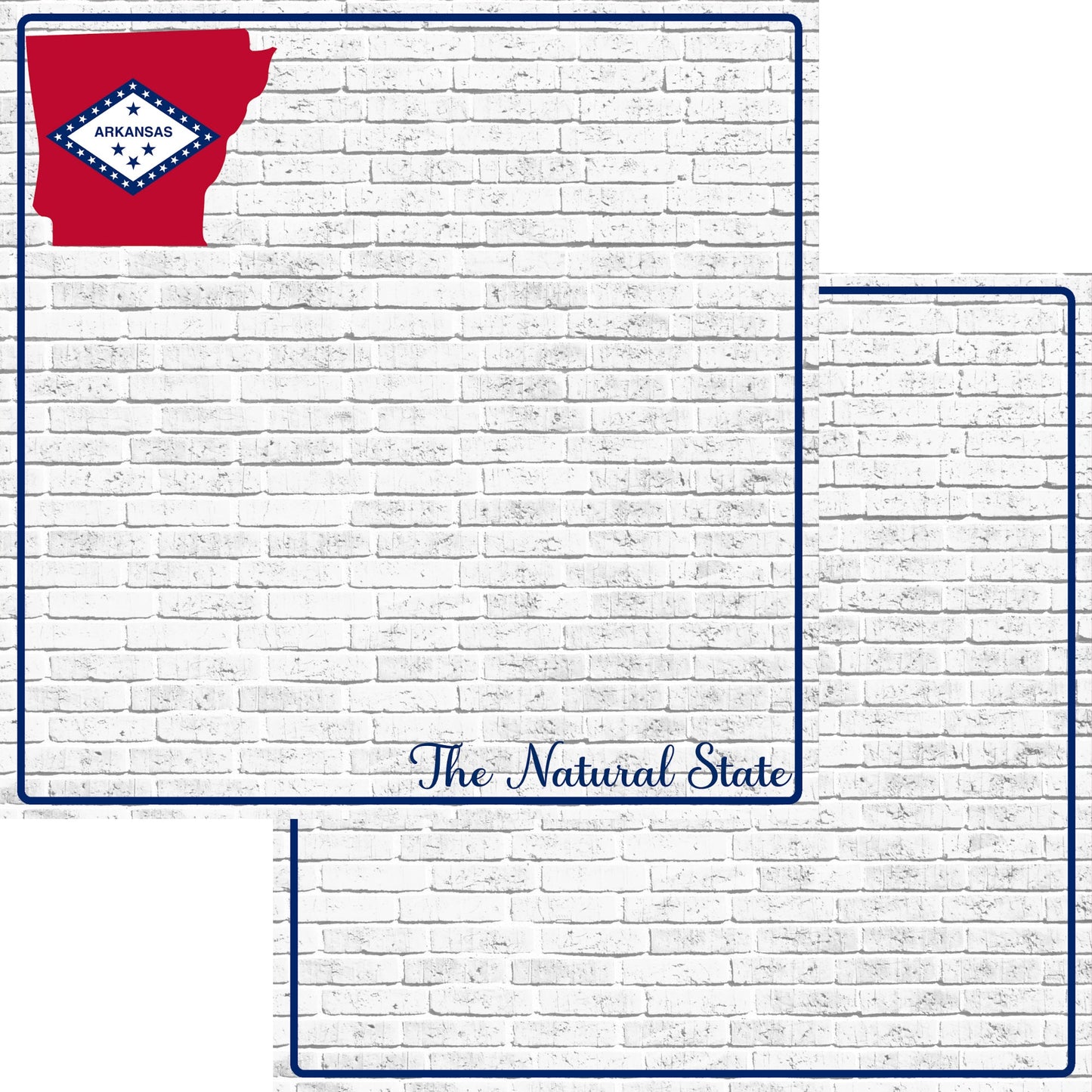 Fifty States Collection Arkansas 12 x 12 Double-Sided Scrapbook Paper by SSC Designs - 15 Pack