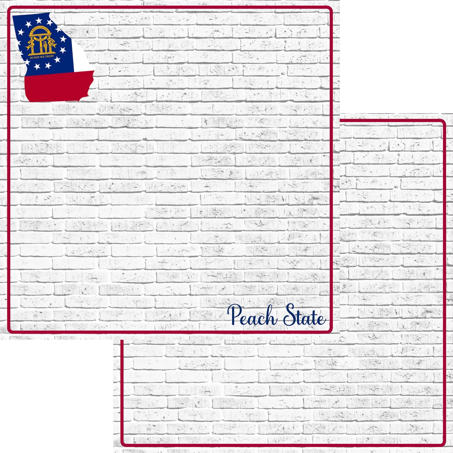 Fifty States Collection Georgia 12 x 12 Double-Sided Scrapbook Paper by SSC Designs - 15 Pack
