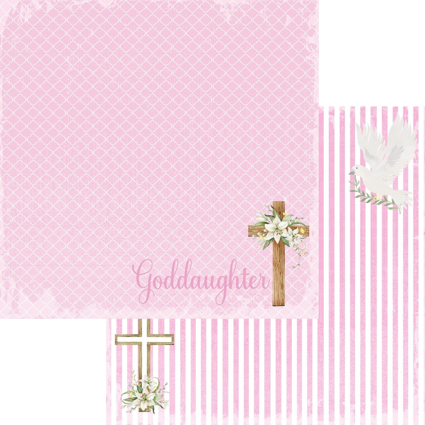 Holy Sacraments Collection Goddaughter 12 x 12 Double-Sided Scrapbook Paper by SSC Designs - 15 Pack
