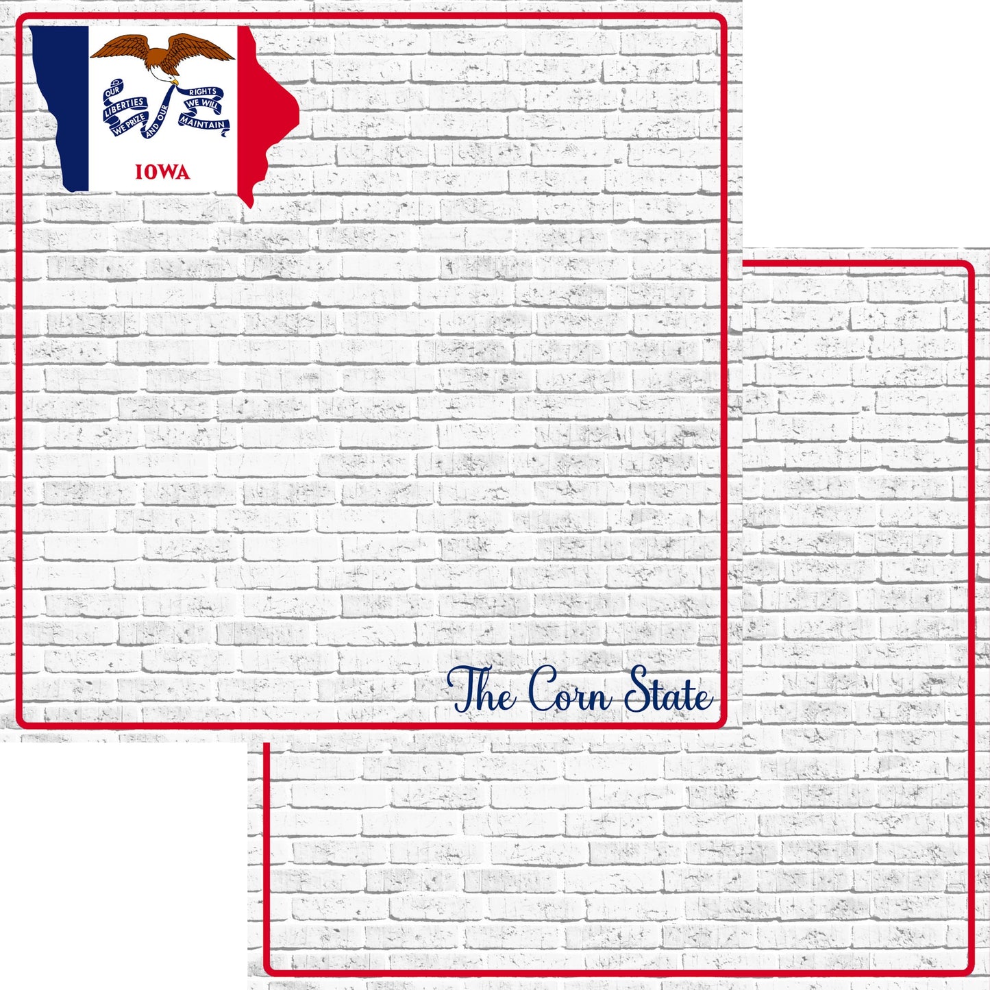 Fifty States Collection Iowa 12 x 12 Double-Sided Scrapbook Paper by SSC Designs - 15 Pack