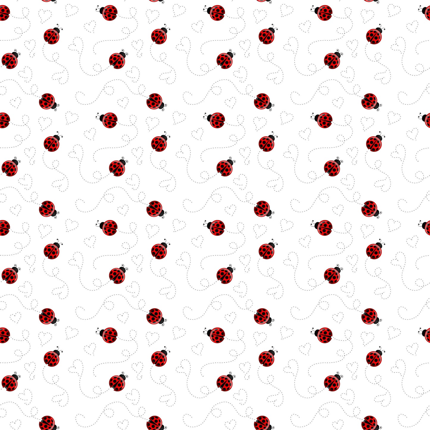 Ladybug Love Collection I Heart You 12 x 12 Double-Sided Scrapbook Paper by SSC Designs - 15 Pack
