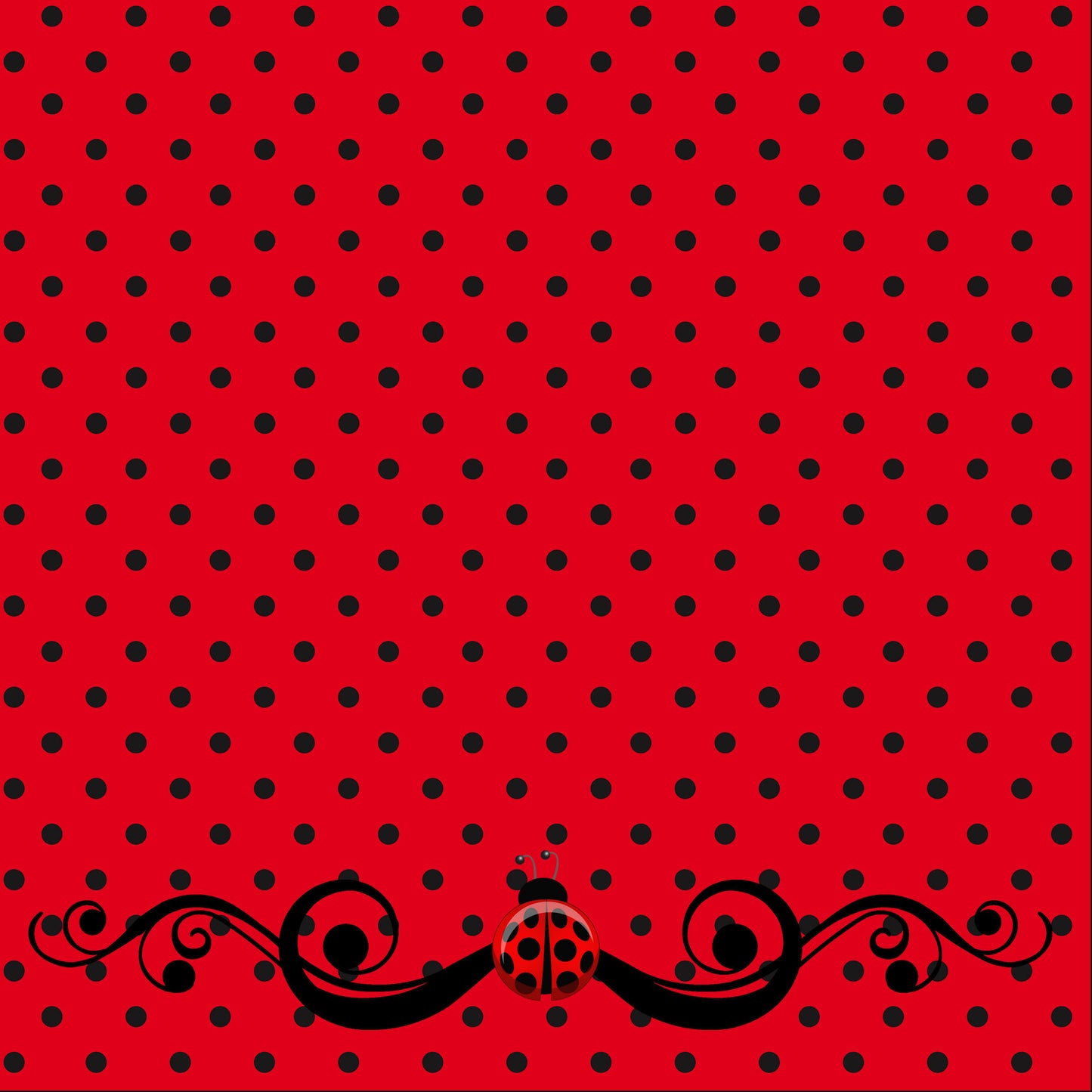 Ladybug Love Collection Peace Out 12 x 12 Double-Sided Scrapbook Paper by SSC Designs - 15 Pack