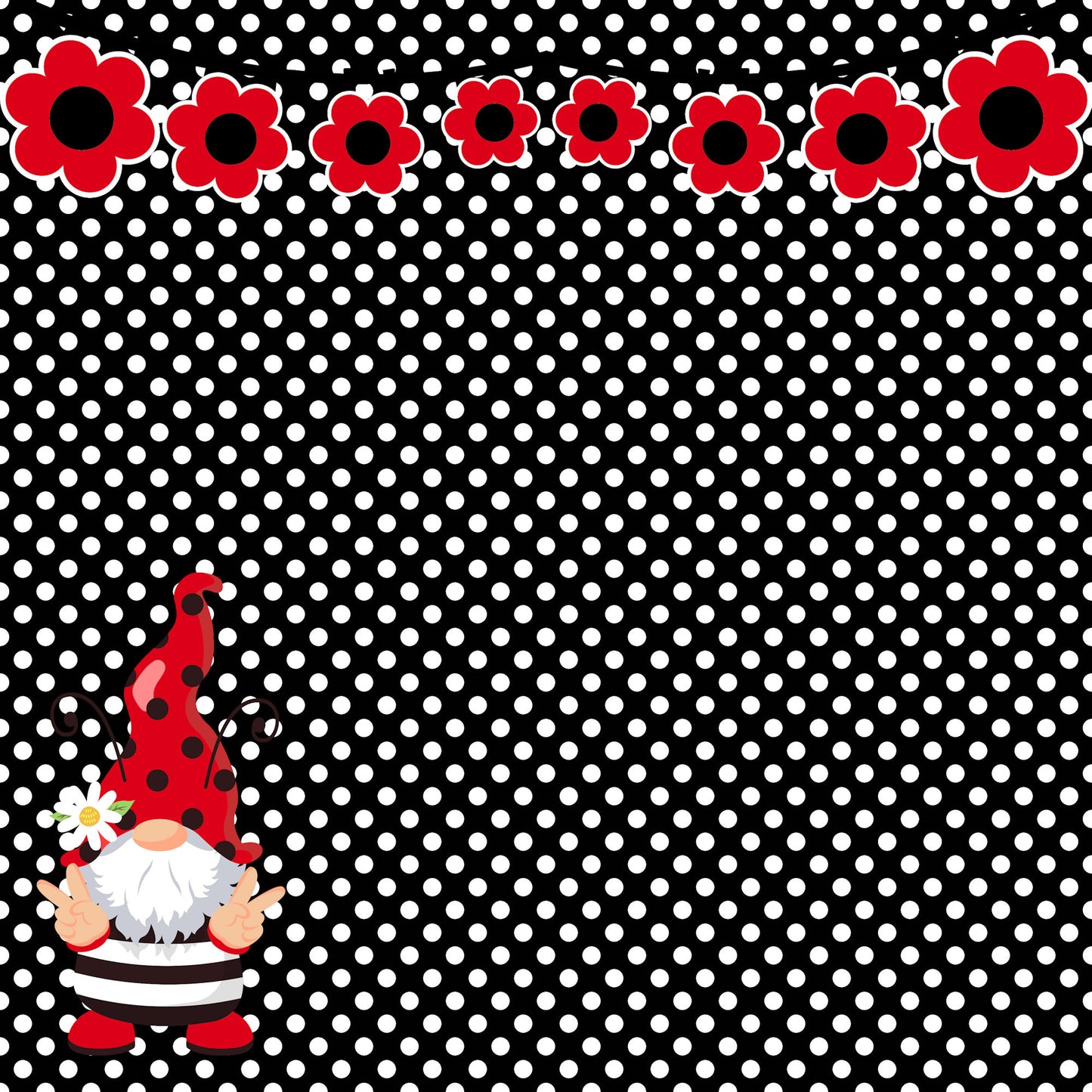 Ladybug Love Collection Peace Out 12 x 12 Double-Sided Scrapbook Paper by SSC Designs - 15 Pack