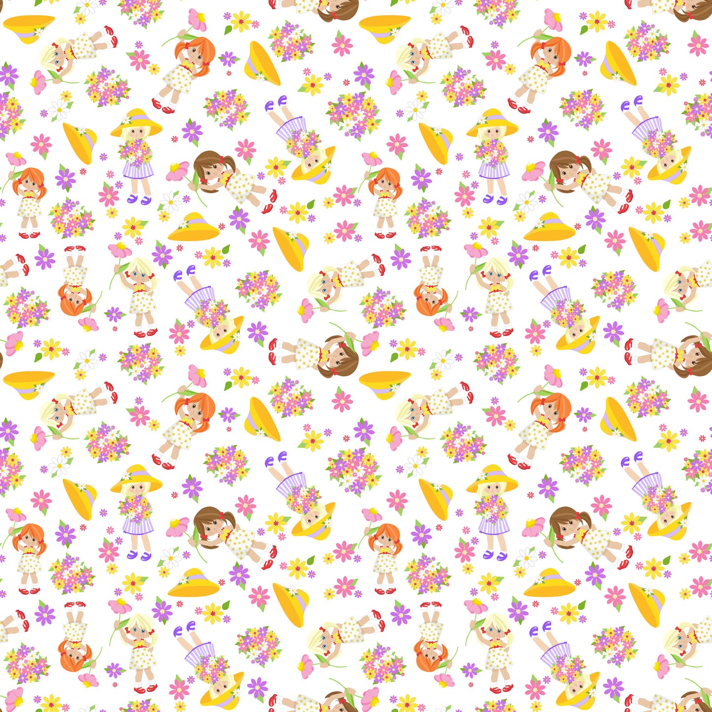 Mother's Day Collection Little Girl Love 12 x 12 Double-Sided Scrapbook Paper by SSC Designs - 15 Pack