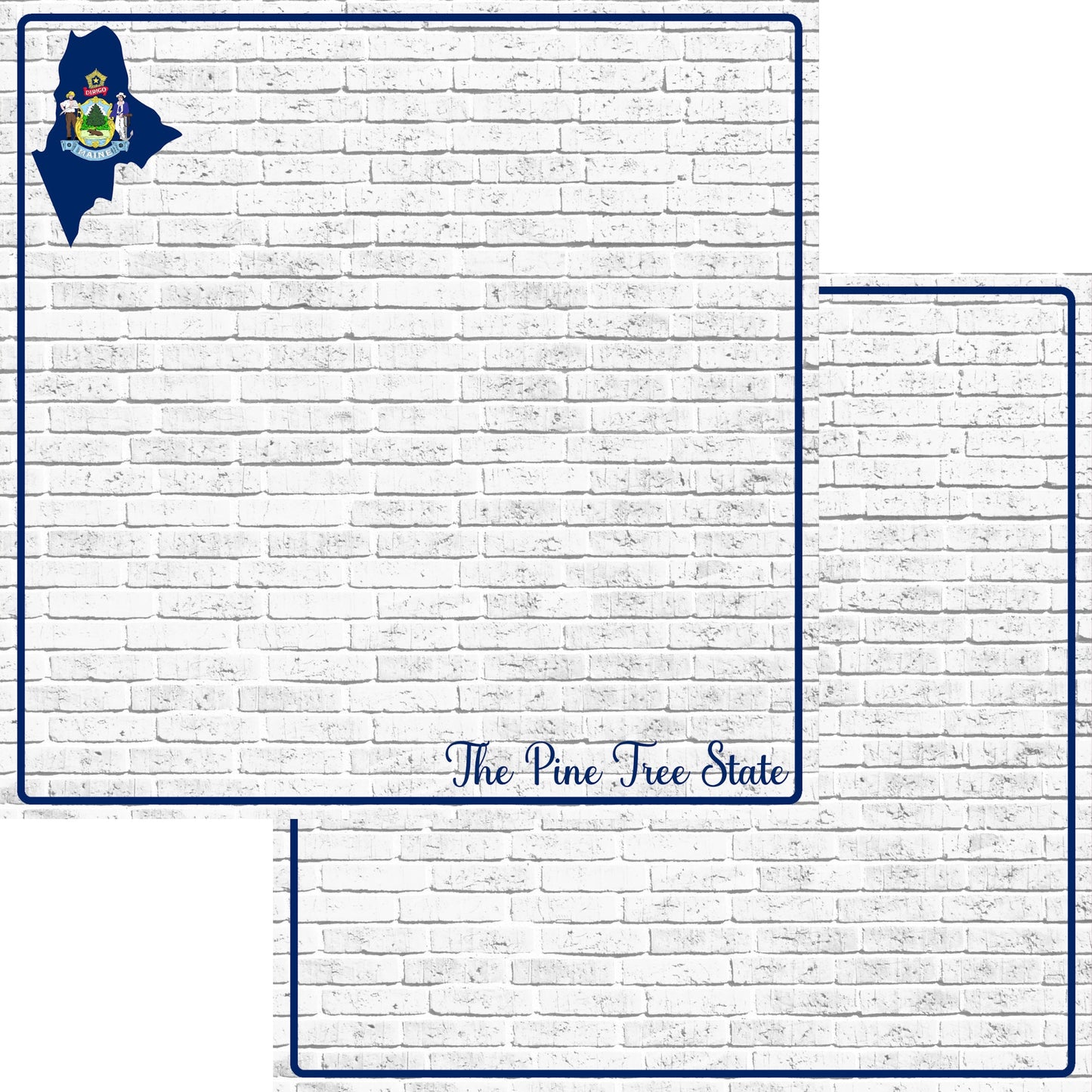 Fifty States Collection Maine 12 x 12 Double-Sided Scrapbook Paper by SSC Designs - 15 Pack