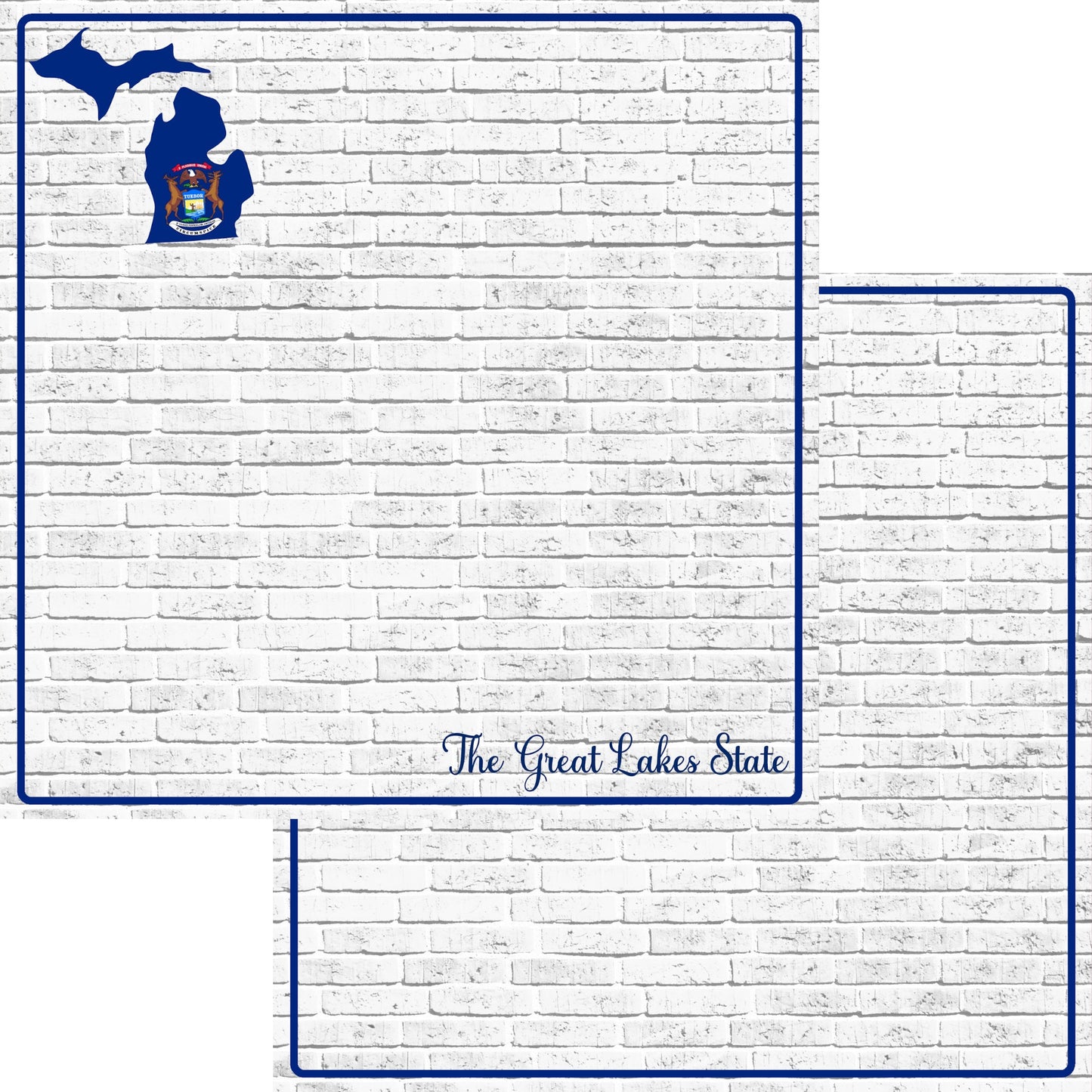 Fifty States Collection Michigan 12 x 12 Double-Sided Scrapbook Paper by SSC Designs - 15 Pack