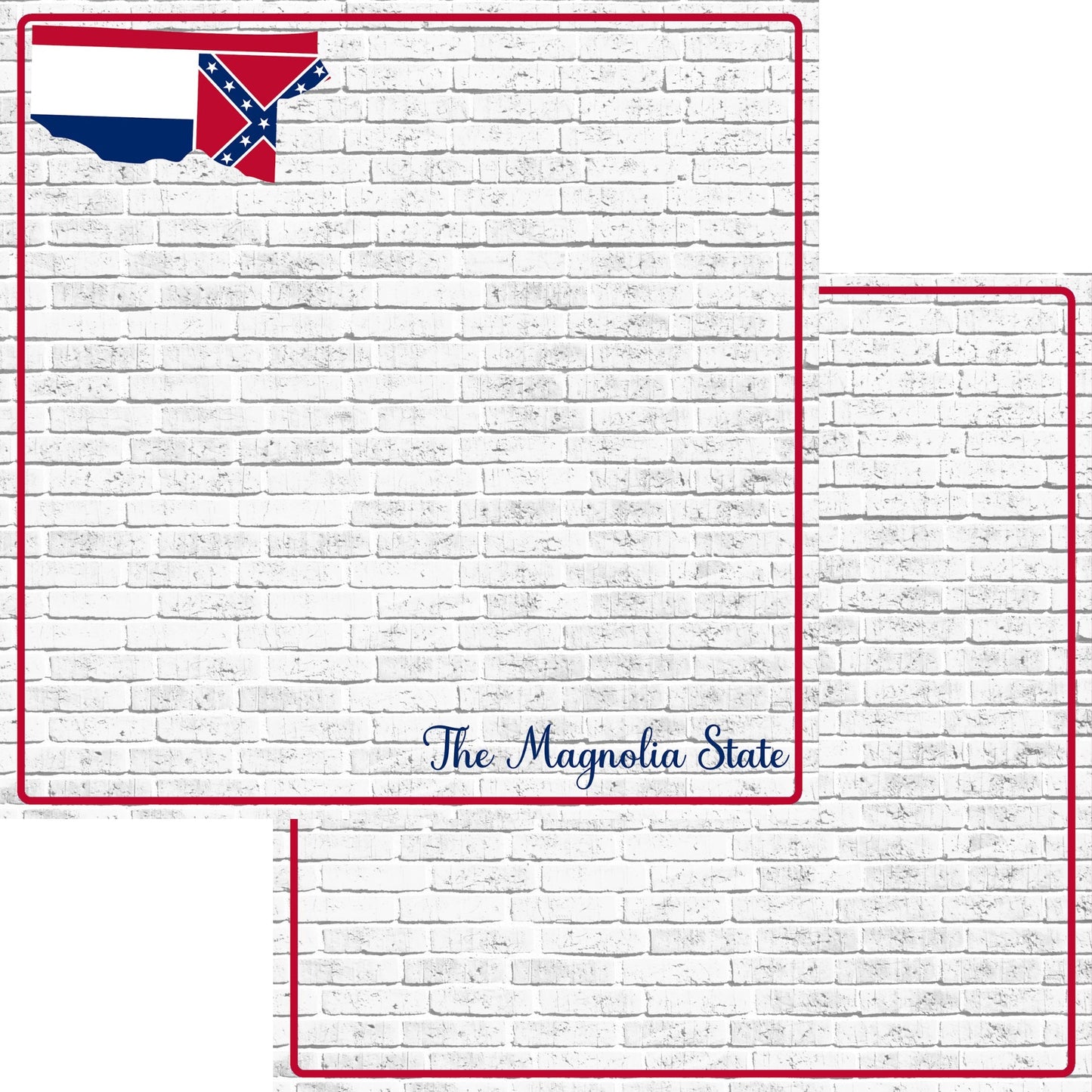 Fifty States Collection Mississippi 12 x 12 Double-Sided Scrapbook Paper by SSC Designs - 15 Pack