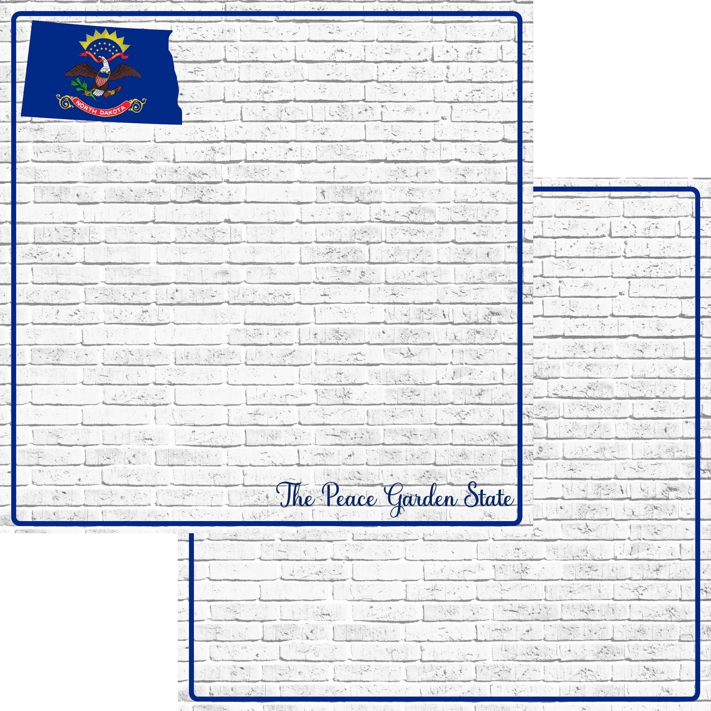 Fifty States Collection North Dakota 12 x 12 Double-Sided Scrapbook Paper by SSC Designs - 15 Pack