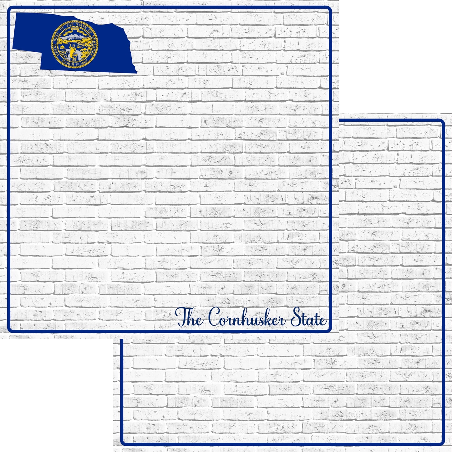 Fifty States Collection Nebraska 12 x 12 Double-Sided Scrapbook Paper by SSC Designs - 15 Pack