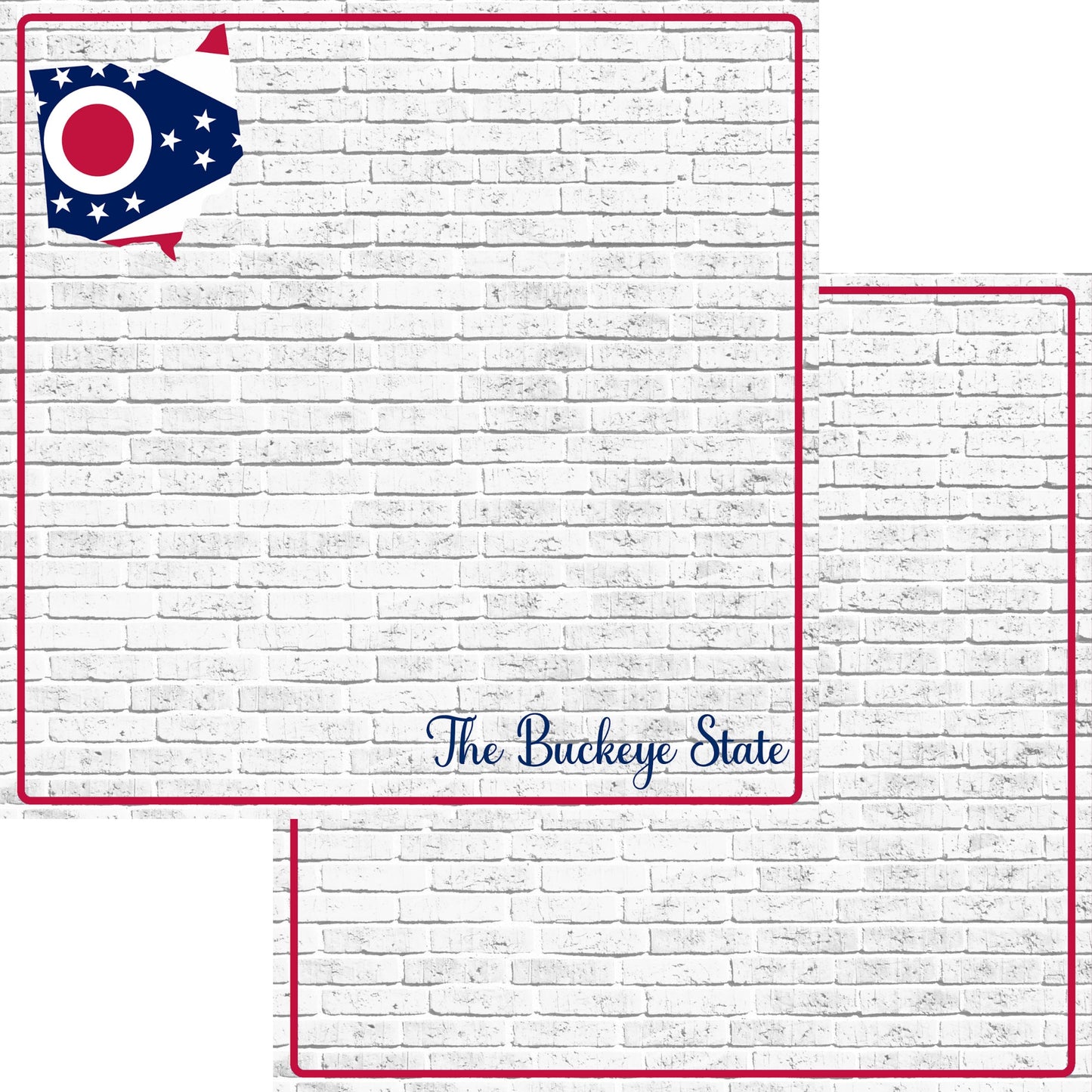 Fifty States Collection Ohio 12 x 12 Double-Sided Scrapbook Paper by SSC Designs - 15 Pack