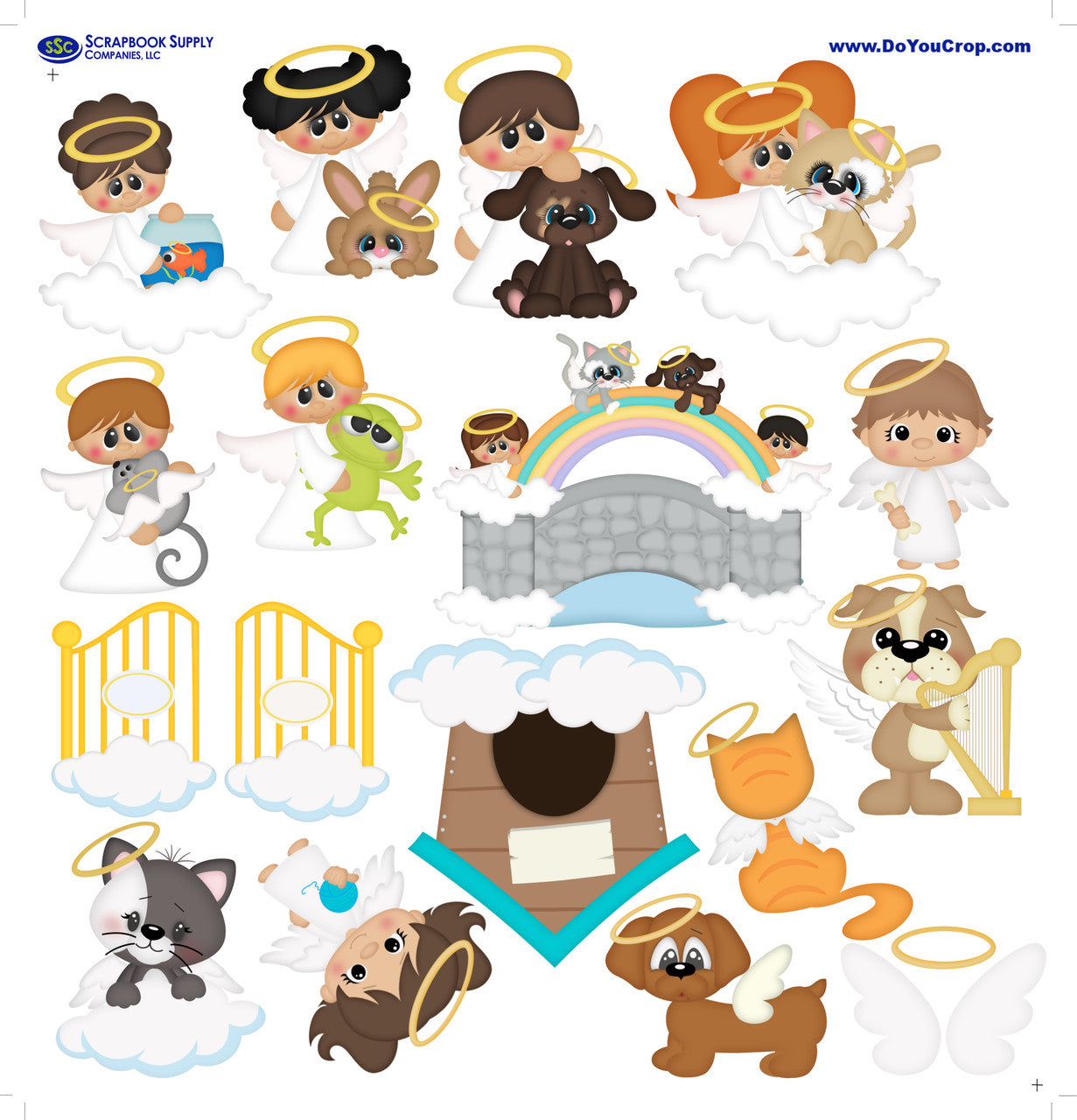 NSDesign's All Pets Go To Heaven Collection Laser Cut Ephemera Embellishments - 3 Packs