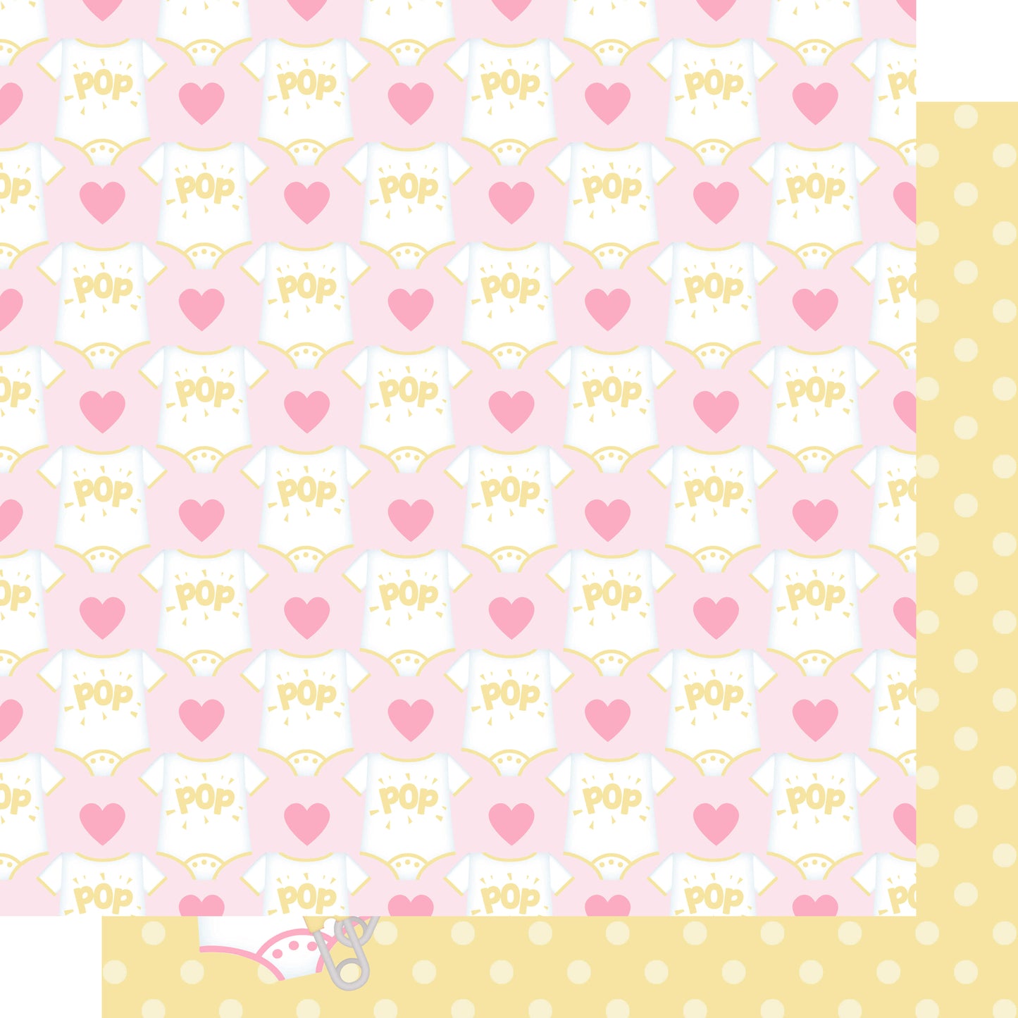 Ready To Pop Collection Onesie Girl 12 x 12 Double-Sided Scrapbook Paper - 15 Pack