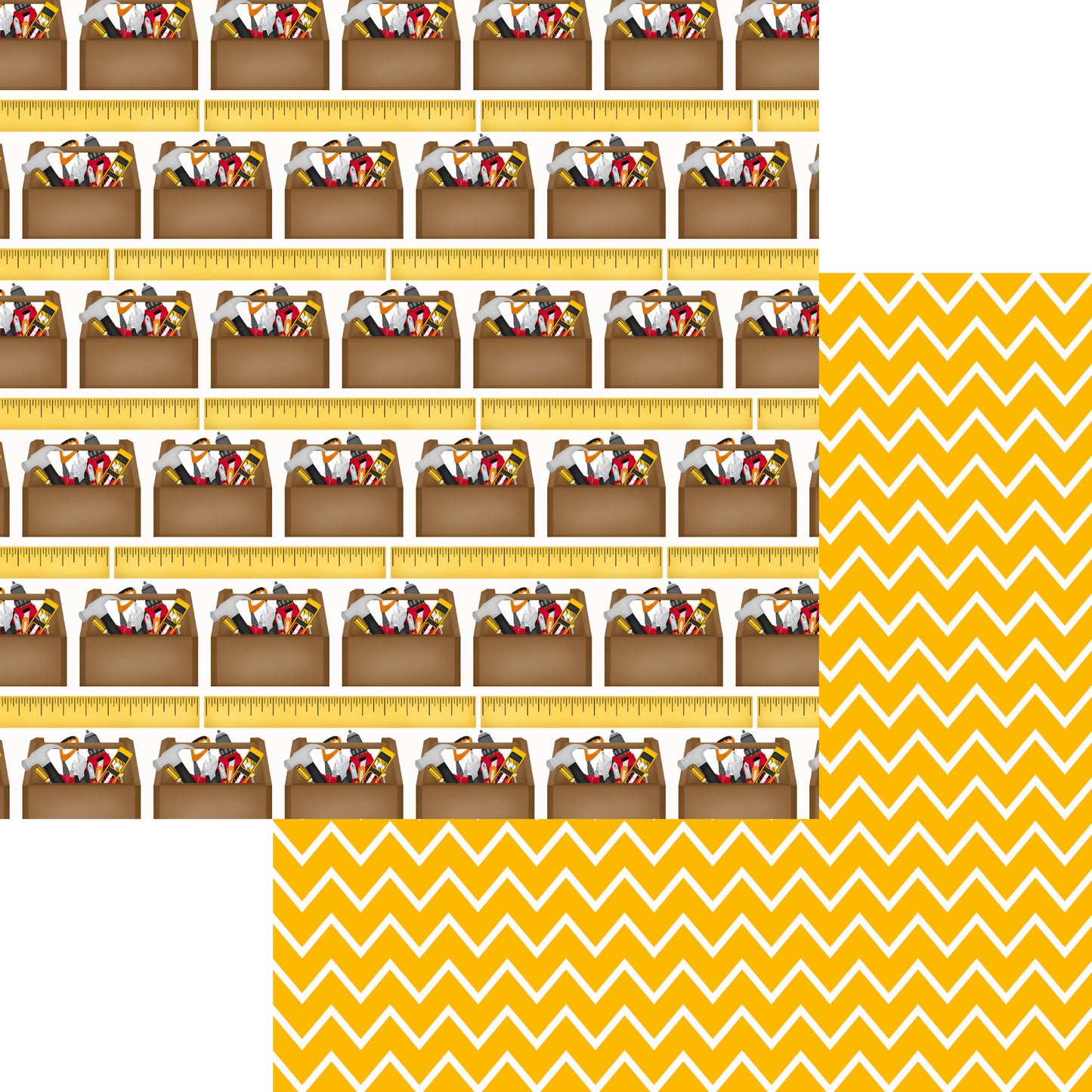 Toolbox Time Collection In The Toolbox 12 x 12 Double-Sided Scrapbook Paper - 15 Pack