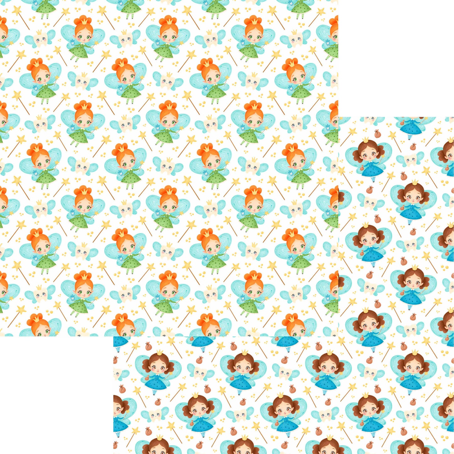 Tooth Fairy Collection Show Me The Money Fairy 12 x 12 Double-Sided Scrapbook Paper - 15 Pack