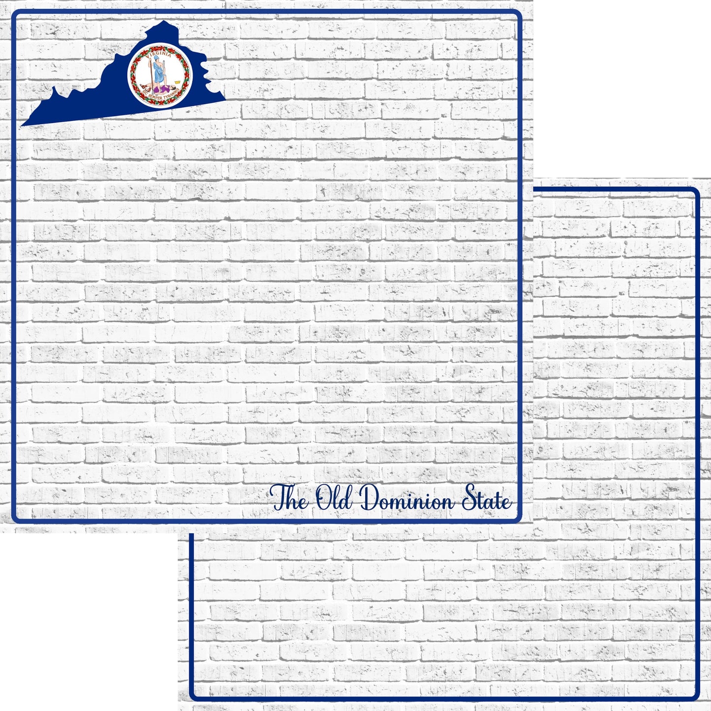 Fifty States Collection Virginia 12 x 12 Double-Sided Scrapbook Paper by SSC Designs - 15 Pack