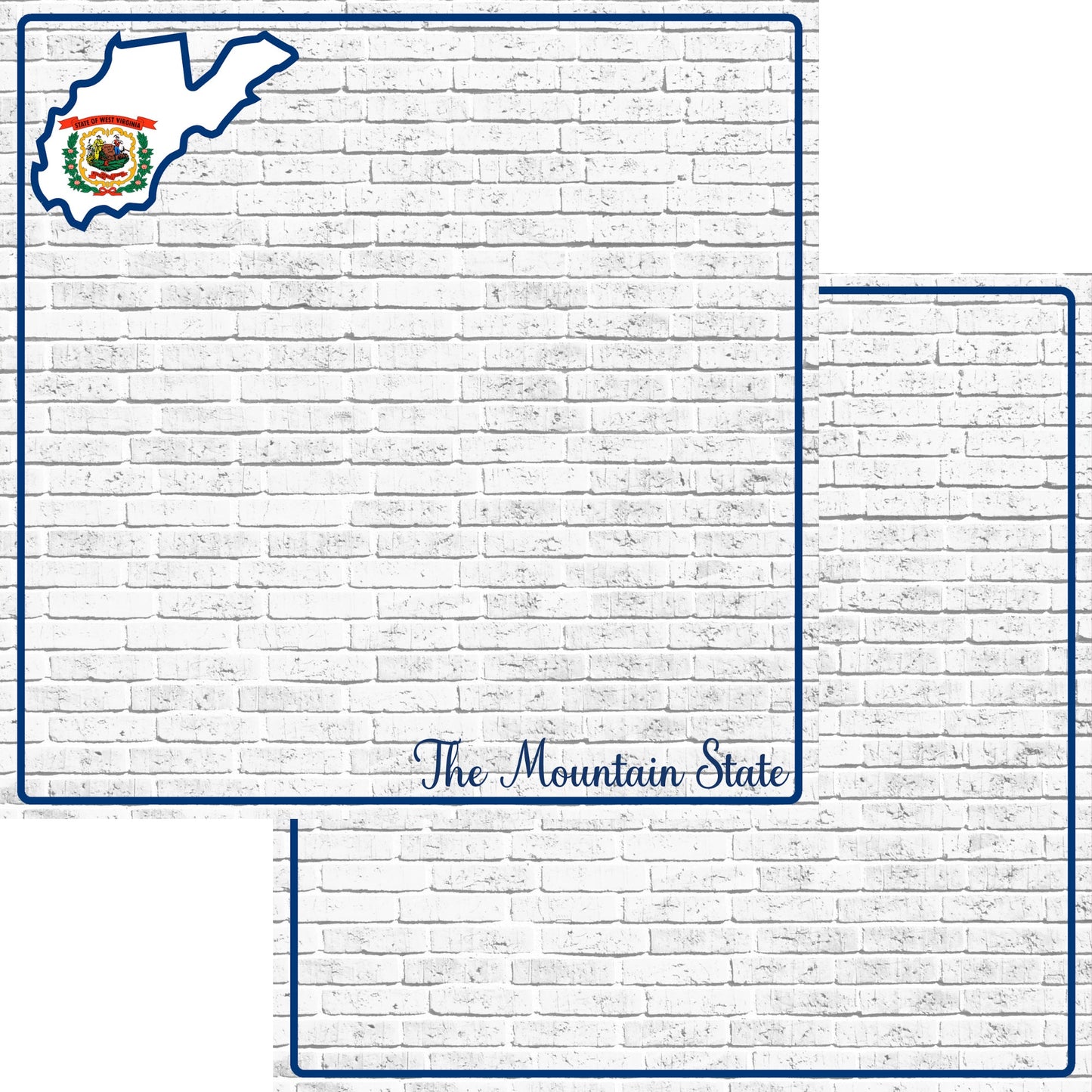 Fifty States Collection West Virginia 12 x 12 Double-Sided Scrapbook Paper by SSC Designs - 15 Pack