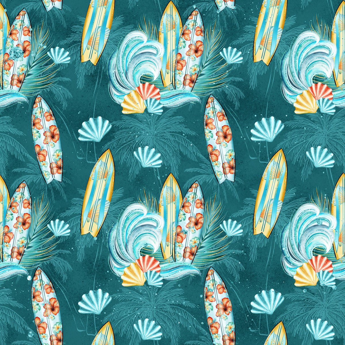  Tropics Collection Surfer 12 x 12 Double-Sided Scrapbook Paper by SSC Designs