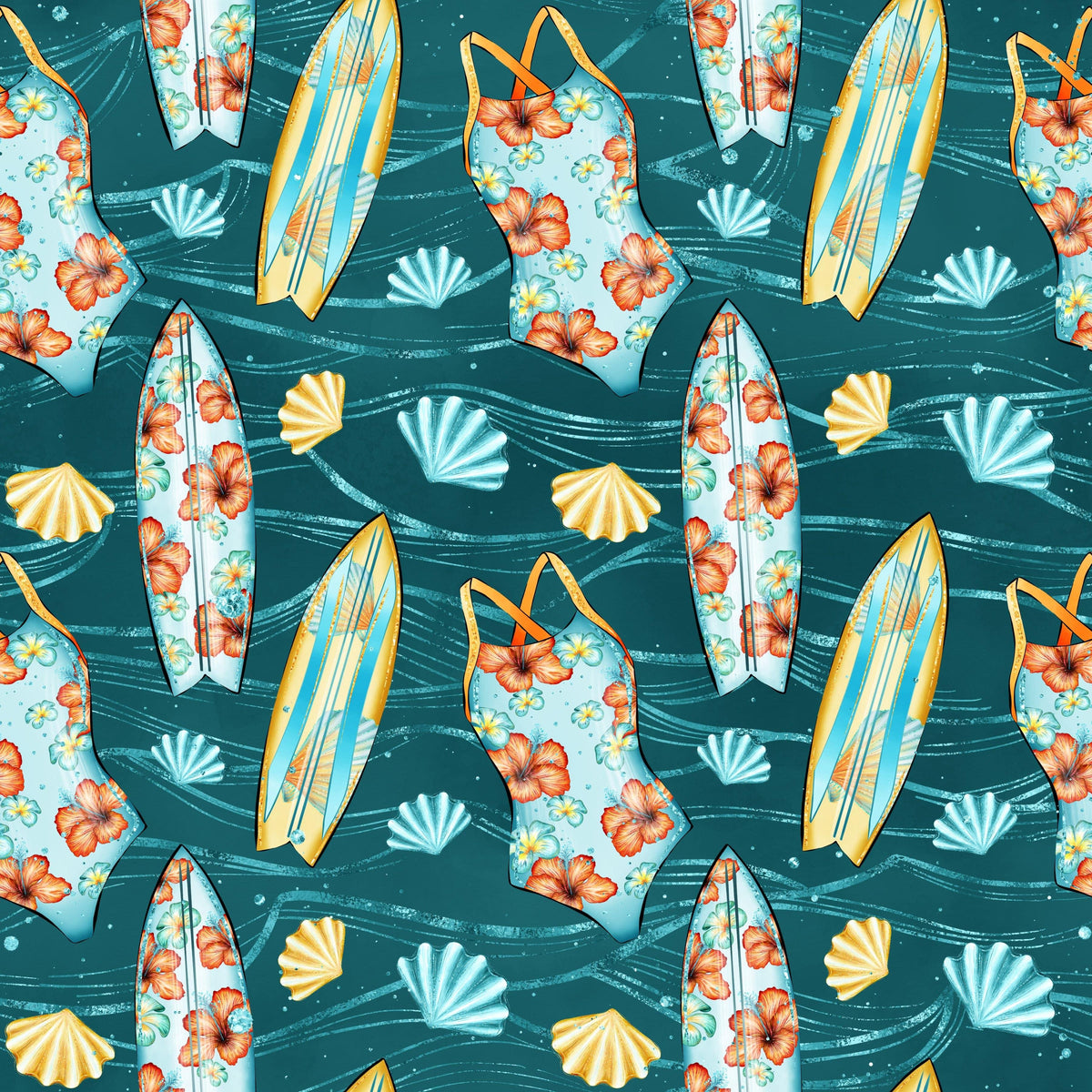  Tropics Collection Oahu 12 x 12 Double-Sided Scrapbook Paper by SSC Designs