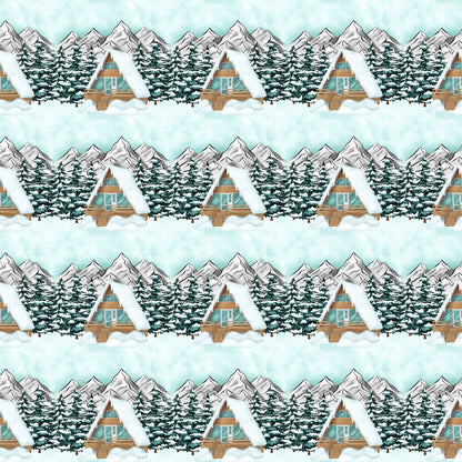 Phantasia Design's Snow Business Collection Chalet 12 x 12 Double-Sided Scrapbook Paper - 15 Pack