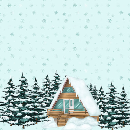 Phantasia Design's Snow Business Collection Chalet 12 x 12 Double-Sided Scrapbook Paper - 15 Pack